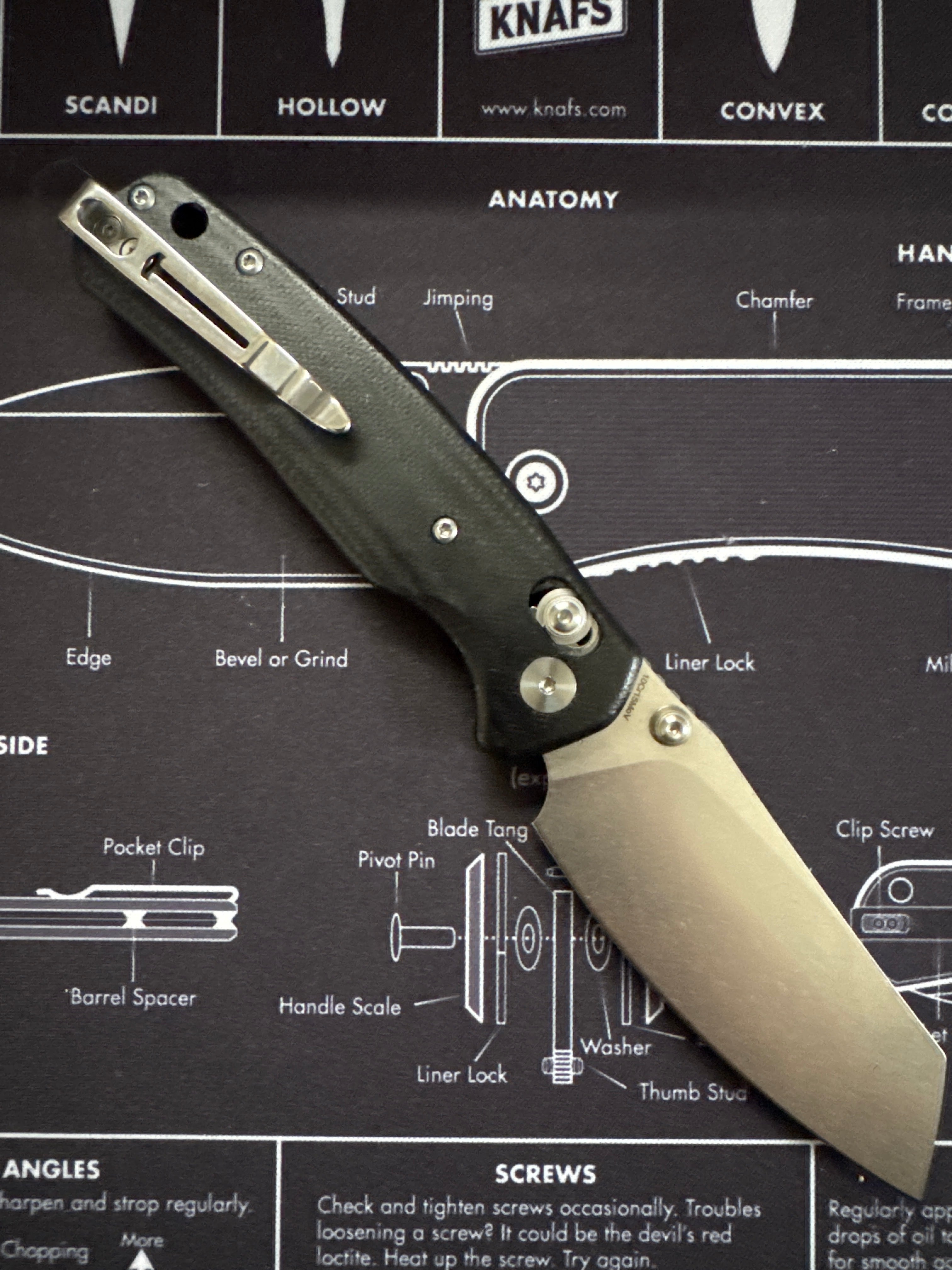 Bestechman Cicada's Wing Bar Lock Knife Black G-10 (3.15" Stonewash) BMK06I