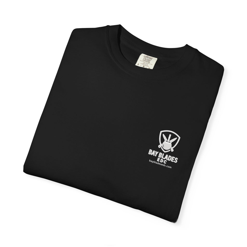 Skull Emblem Garment-Dyed T-Shirt — 'Enjoy What Matters' Graphic Tee