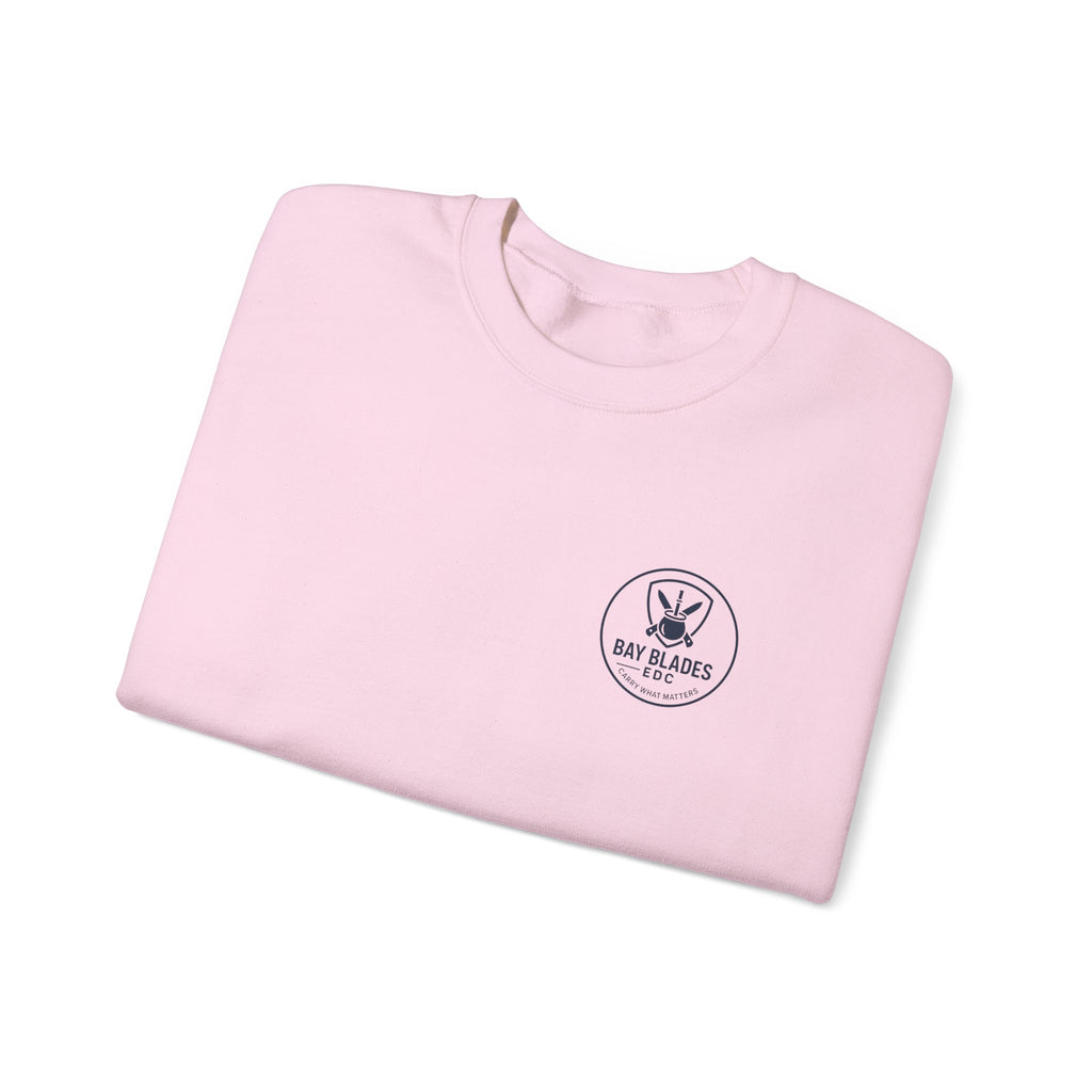 EDC Swag Crewneck — bayblades.co Knives & Flashlight Graphic Sweatshirt
