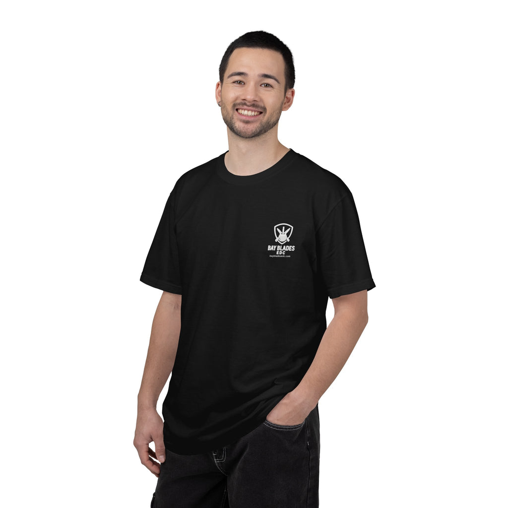 Skull Emblem Garment-Dyed T-Shirt — 'Enjoy What Matters' Graphic Tee