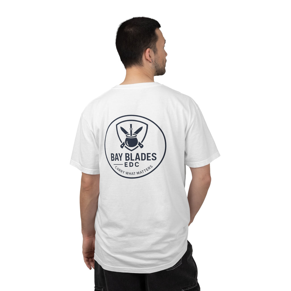Skull Emblem Garment-Dyed T-Shirt — 'Enjoy What Matters' Graphic Tee