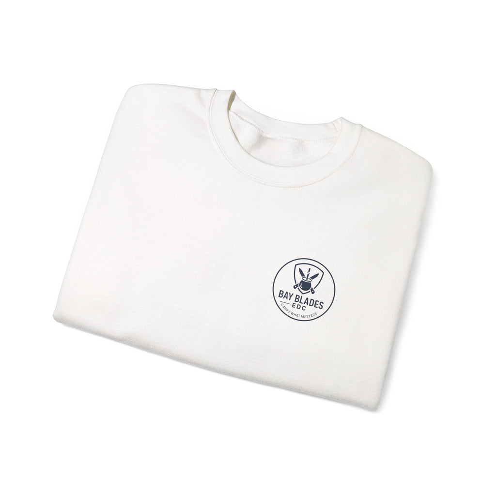 EDC Swag Crewneck — bayblades.co Knives & Flashlight Graphic Sweatshirt