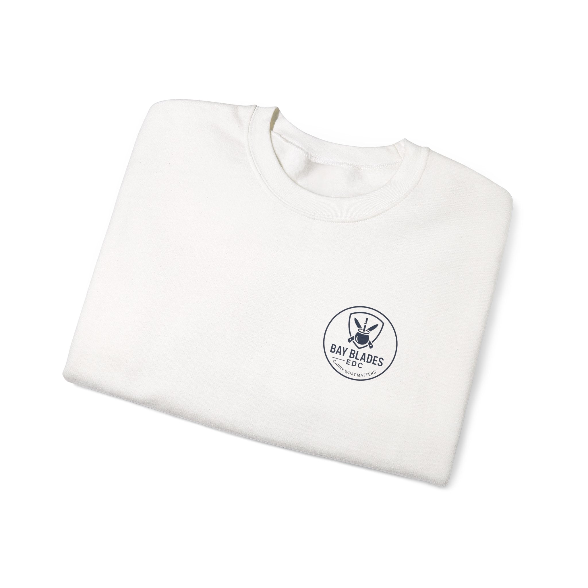 EDC Swag Crewneck — bayblades.co Knives & Flashlight Graphic Sweatshirt