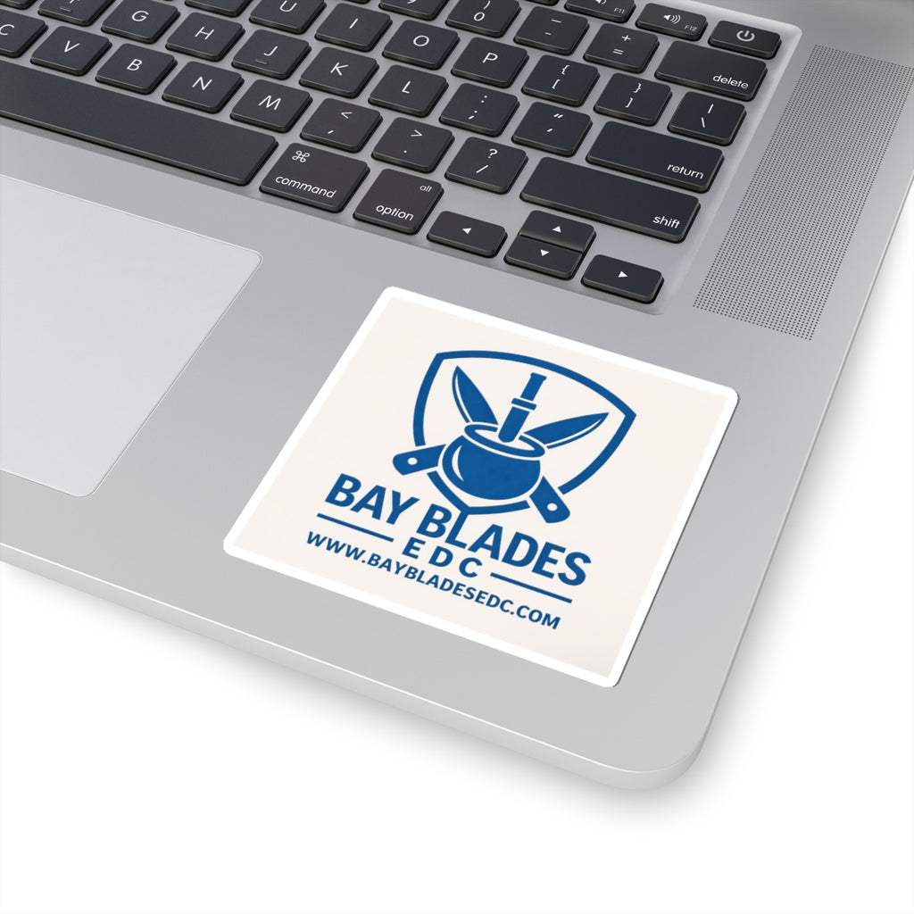 Bay Blades EDC Logo Kiss-Cut Sticker — Tactical Knife & Pot Emblem