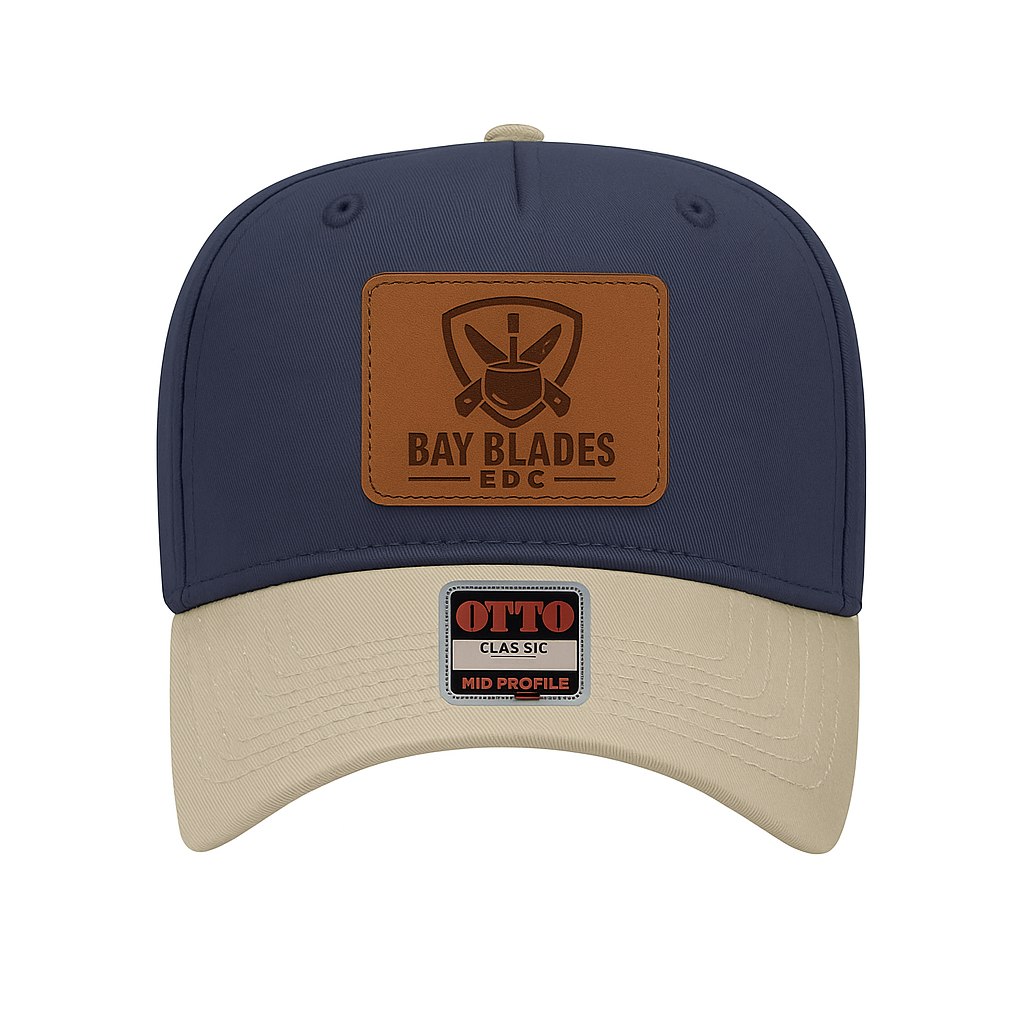 Bay Blades Leather Patch Baseball Cap — Mid Profile EDC Hat