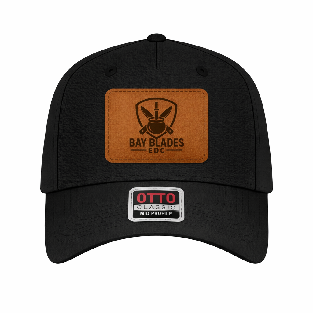 Bay Blades Leather Patch Baseball Cap — Mid Profile EDC Hat