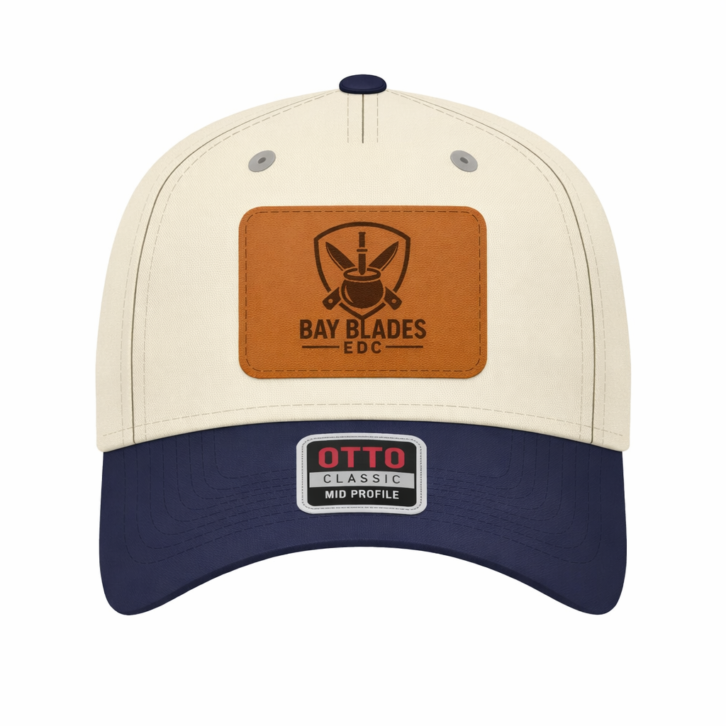 Bay Blades Leather Patch Baseball Cap — Mid Profile EDC Hat