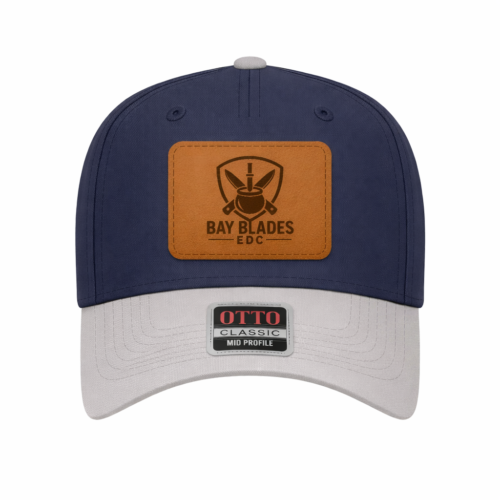 Bay Blades Leather Patch Baseball Cap — Mid Profile EDC Hat