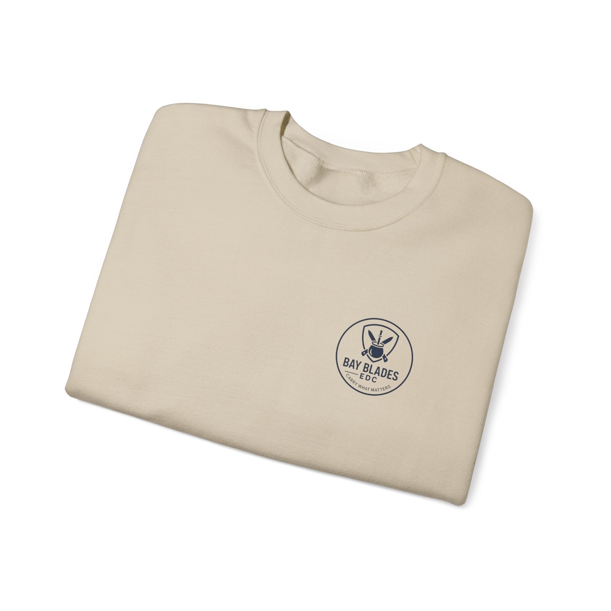 EDC Swag Crewneck — bayblades.co Knives & Flashlight Graphic Sweatshirt