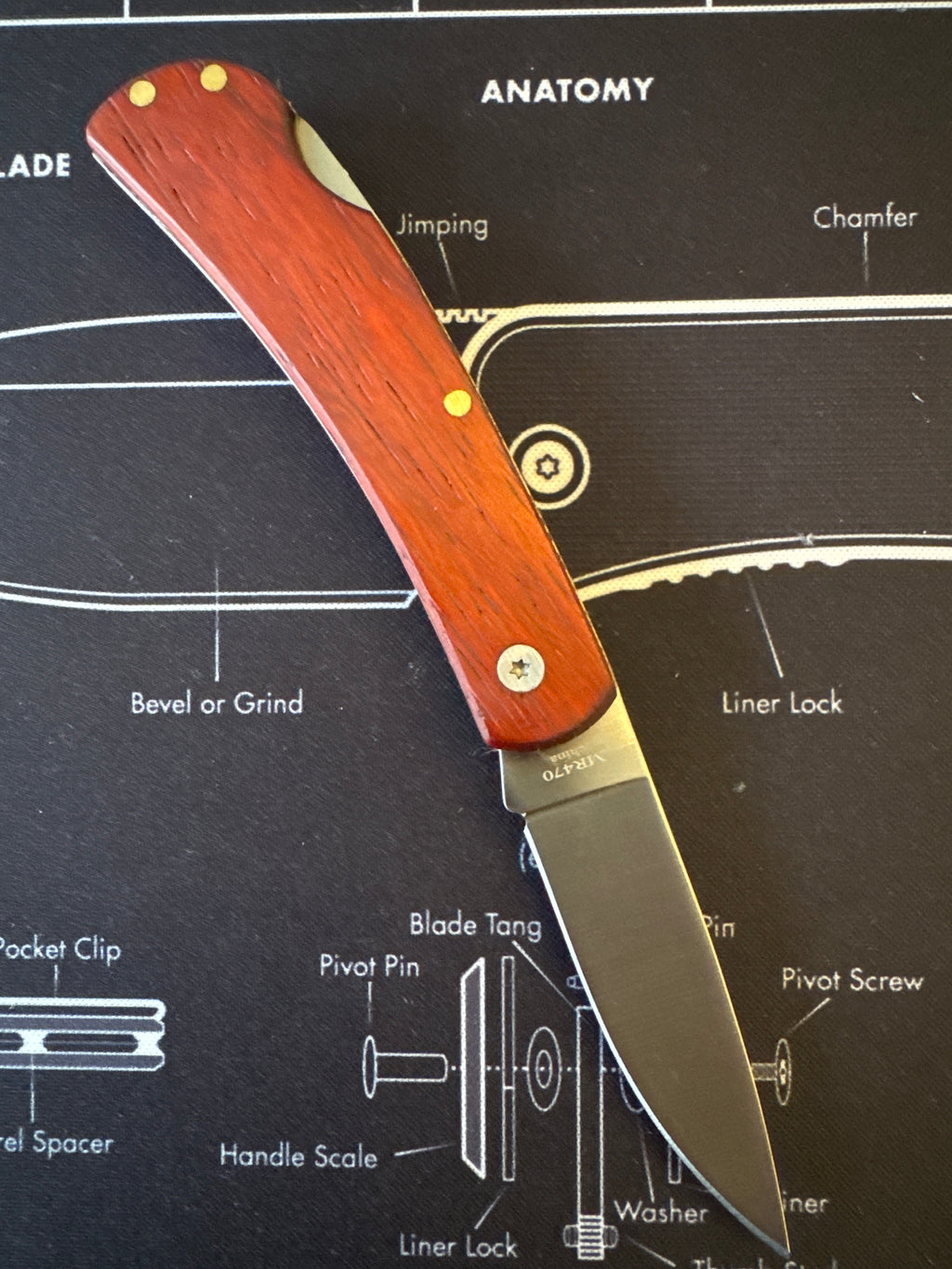 New Marbles Wood Lockback Folding Pocket Knife - MR470
