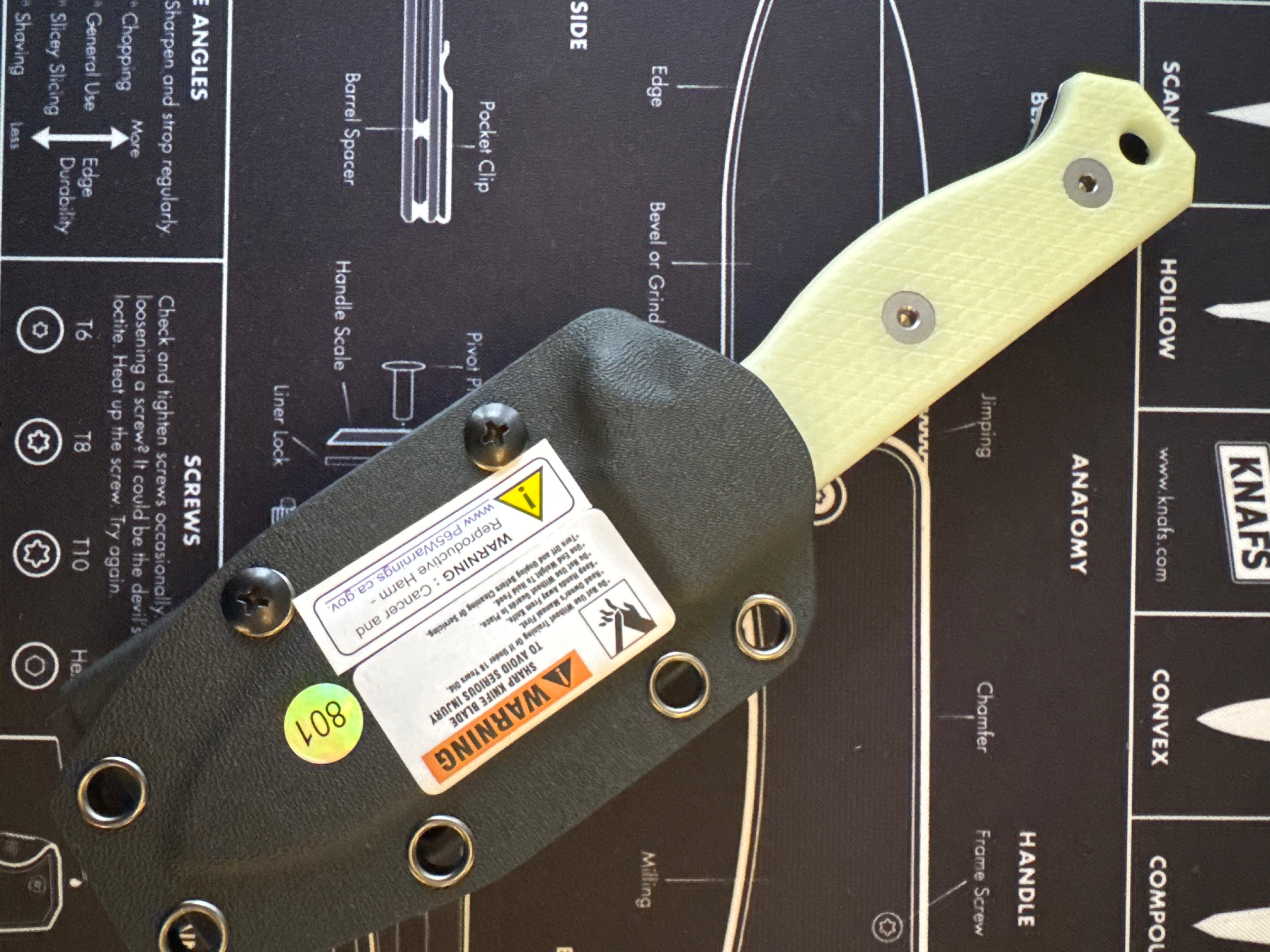 UV-Reactive Fixed Blade USA MADE
