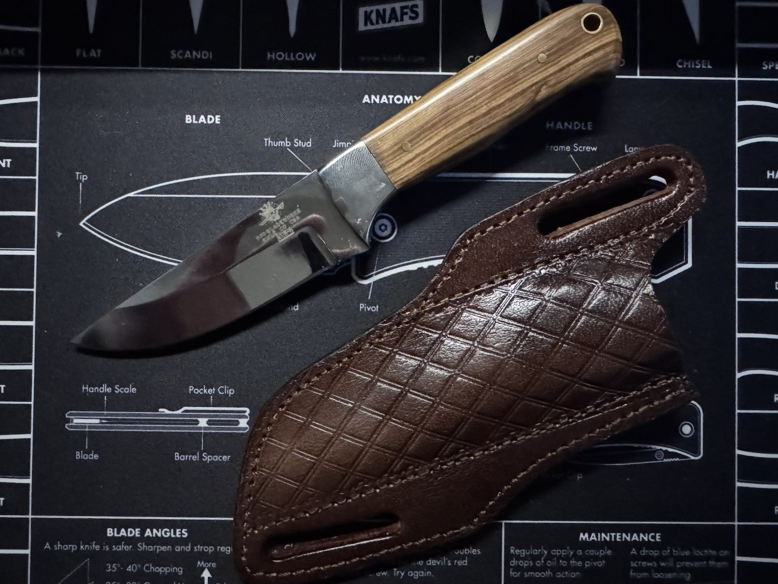 970 Blade Works Hand Made Hand Forged Steel Fixed Blade With Sheath