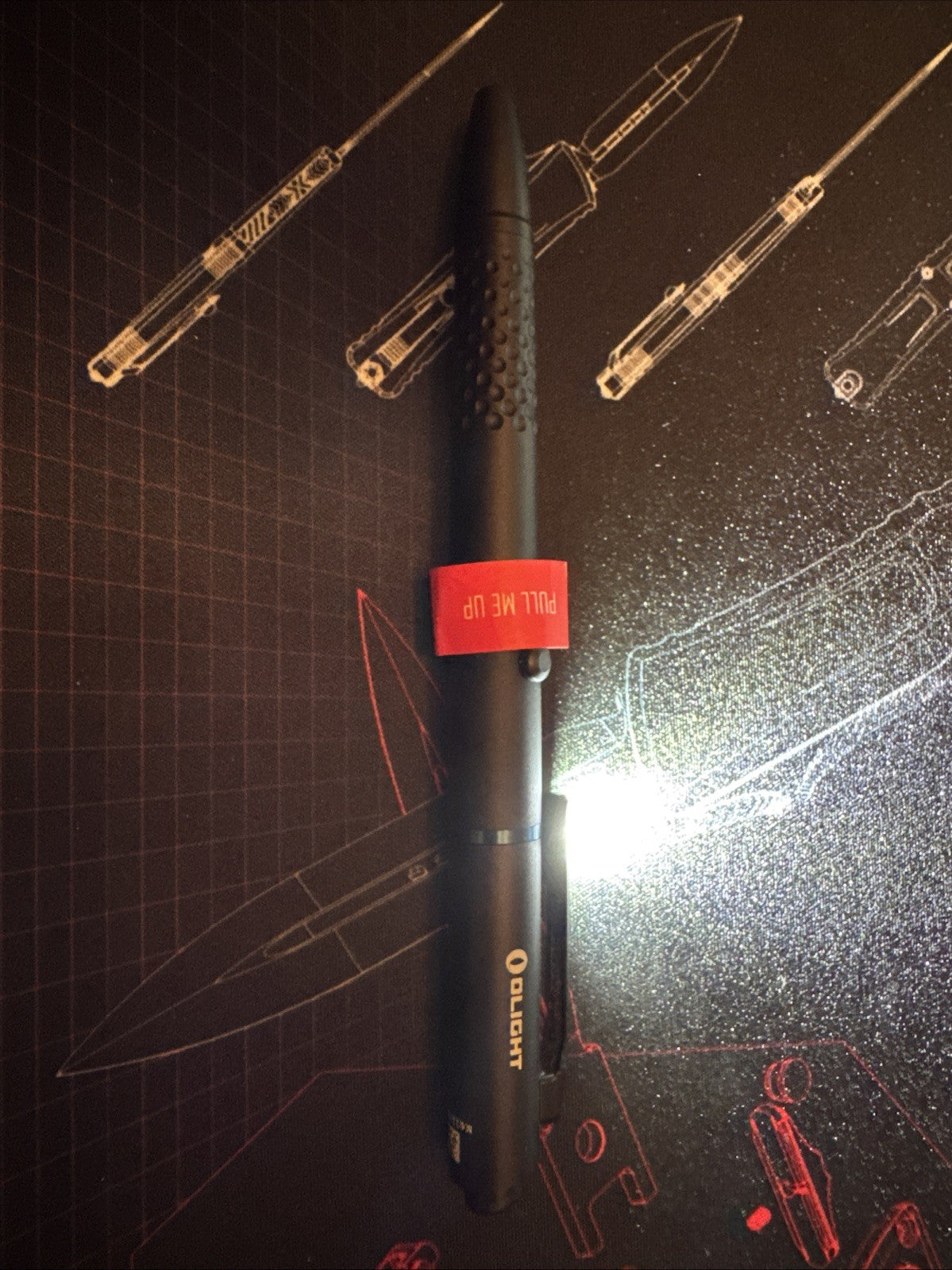 Olight O'Pen Glow Rechargeable Penlight Black Pattern