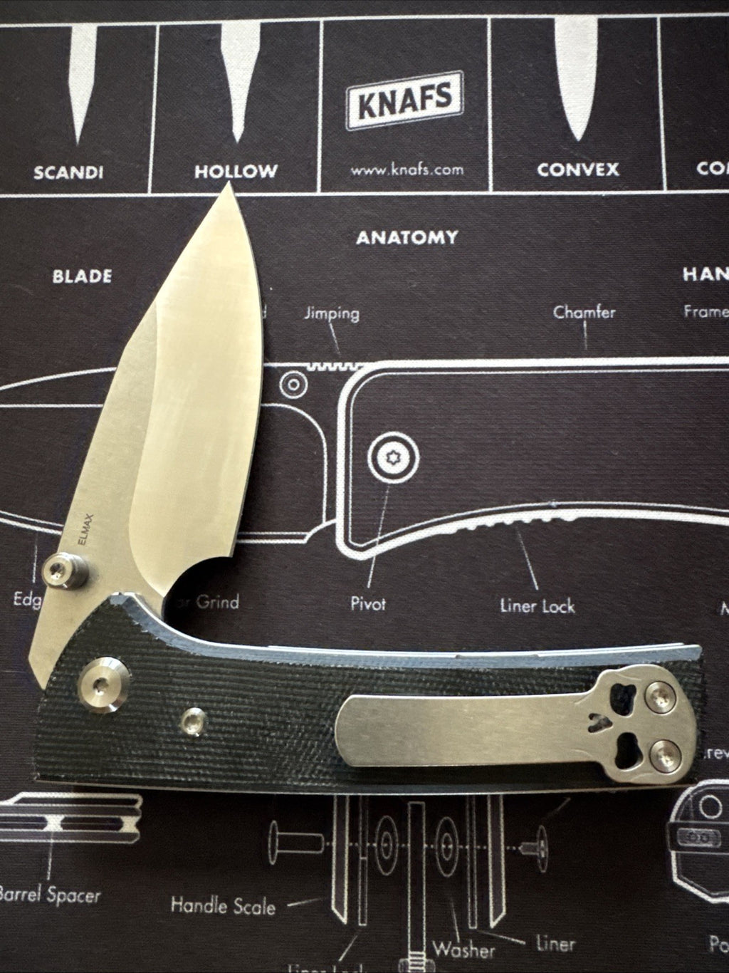 Chaves Knives Scapegoat Street Spear Point Black Micarta - SIGNED BY CHAVEZ!!!!