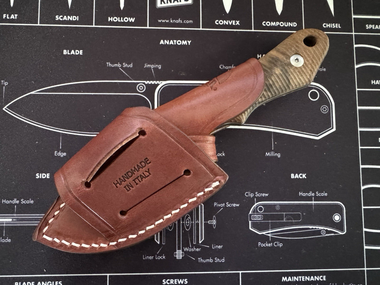 Viper Knives Handy Fixed Blade Knife Wood (3.4" Satin) VT4038NO