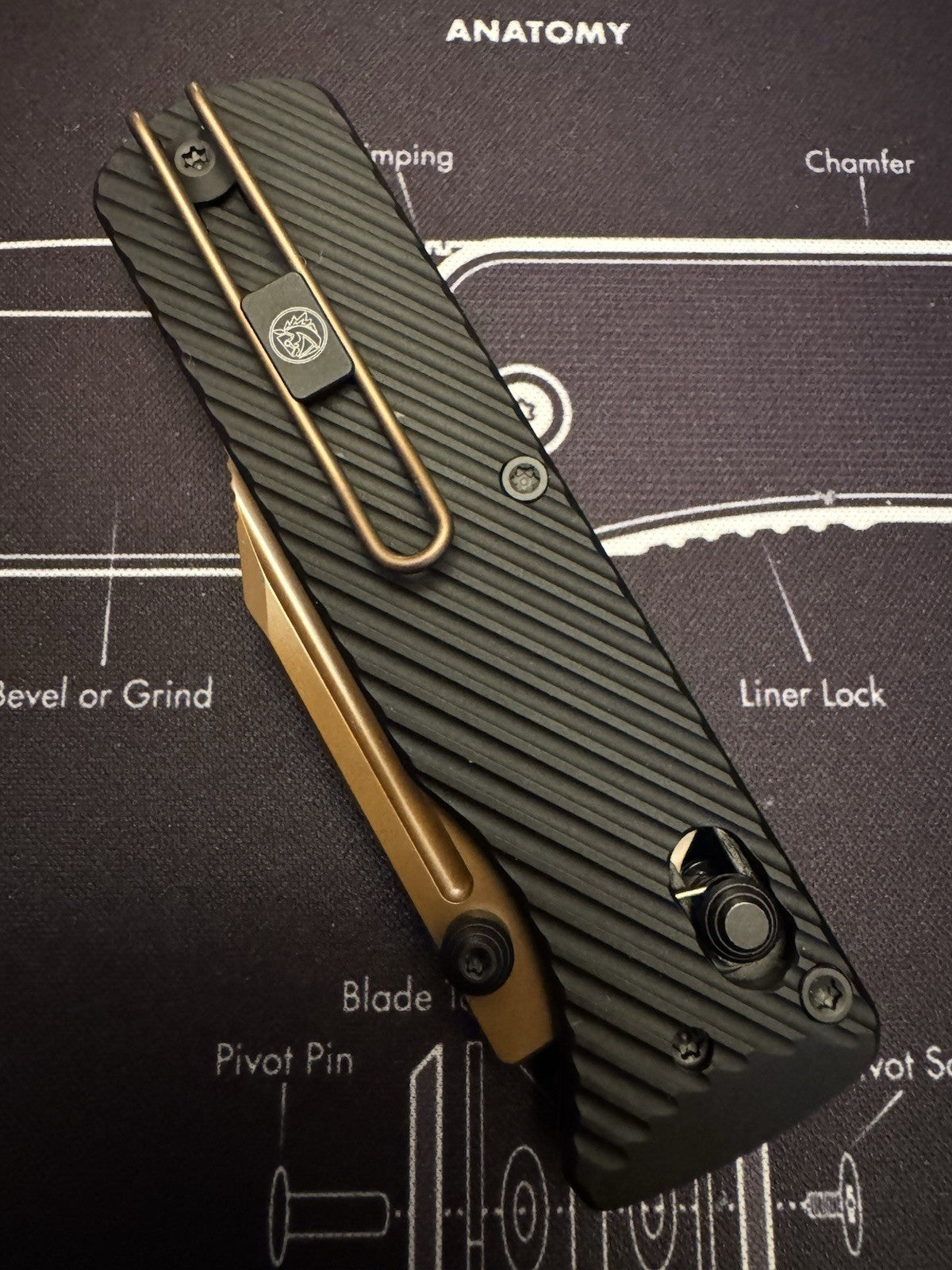 Vosteed Vombat Crossbar Lock Clip Point Folding Knife Aluminum Handle M390 Blade