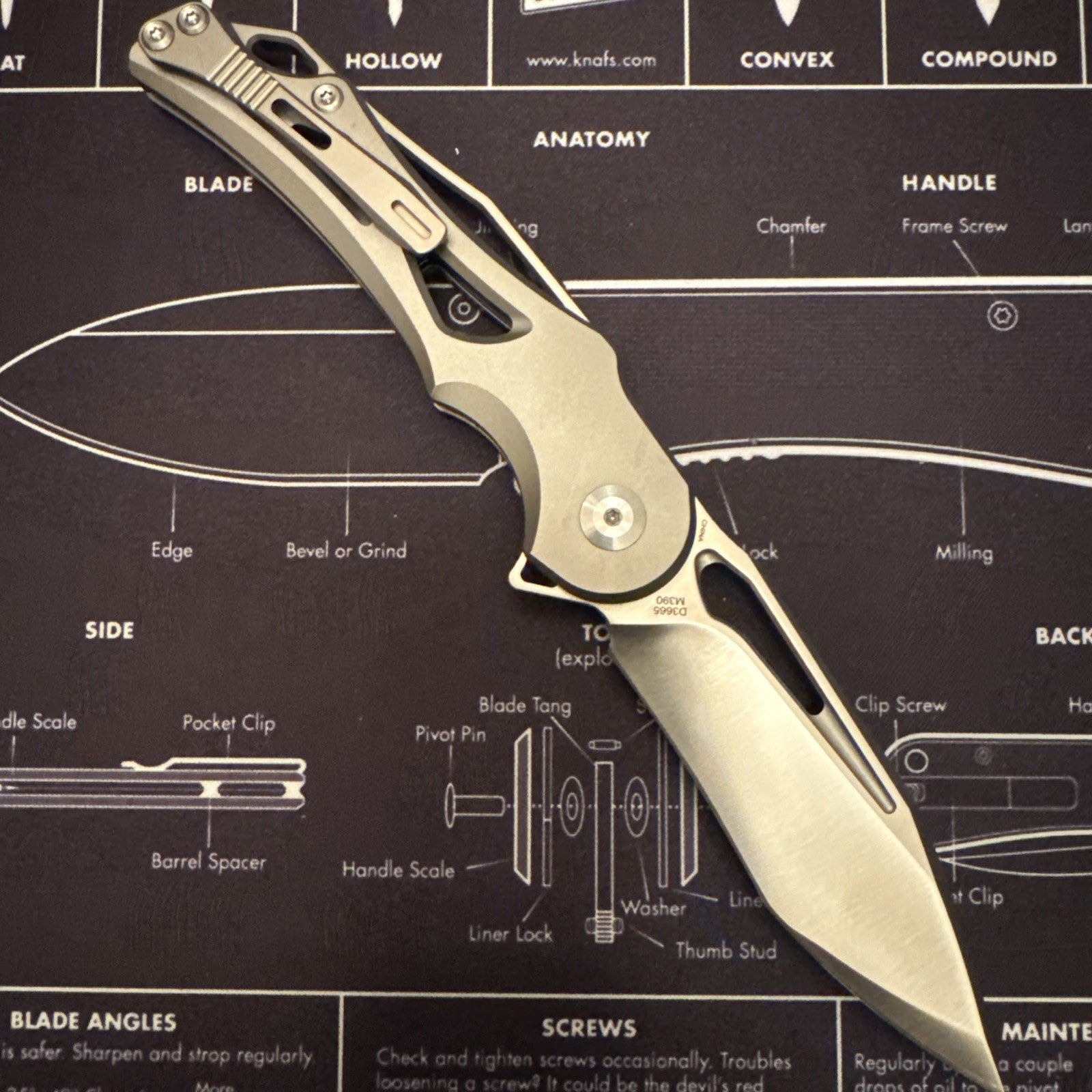 🔥Dreamtech M390 Blade, Button Lock, Titanium Handle,  Model: D3665G 🔥