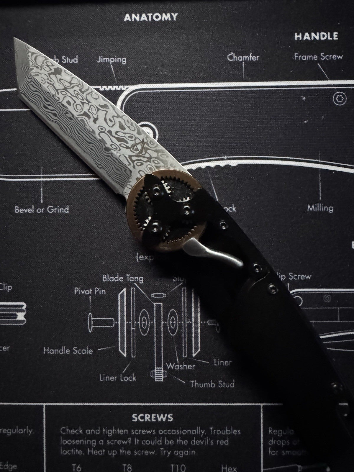 Mantis GH2027T 2021 G&G Hawk Designs Gearhead Folding Knife 2.875" Tanto