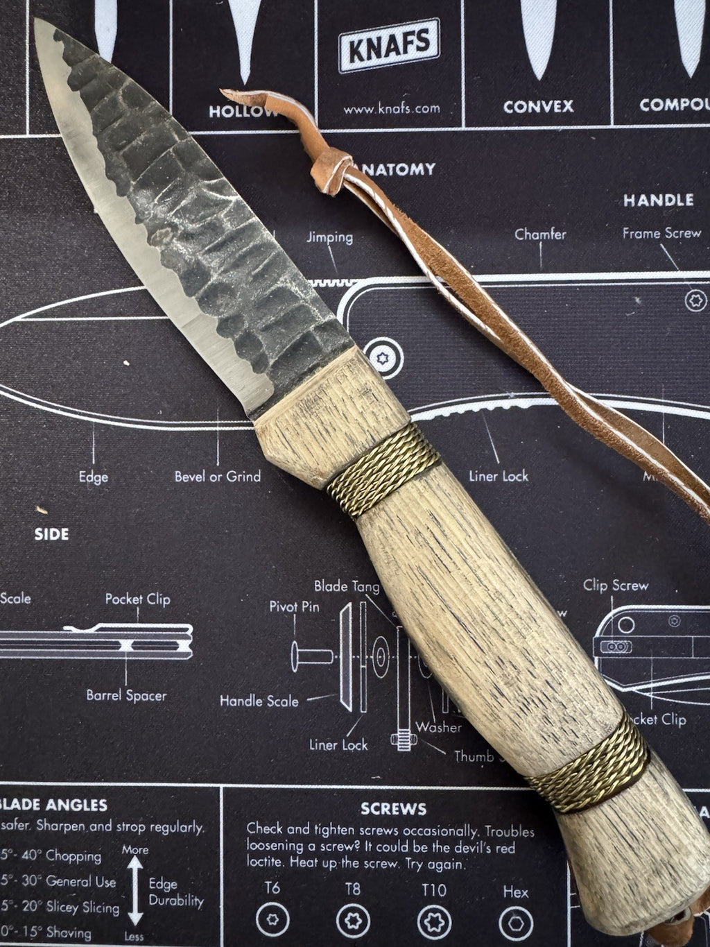 Condor Cavelore Fixed Knife 4.25" 1095HC Steel Blade American Hickory Handle