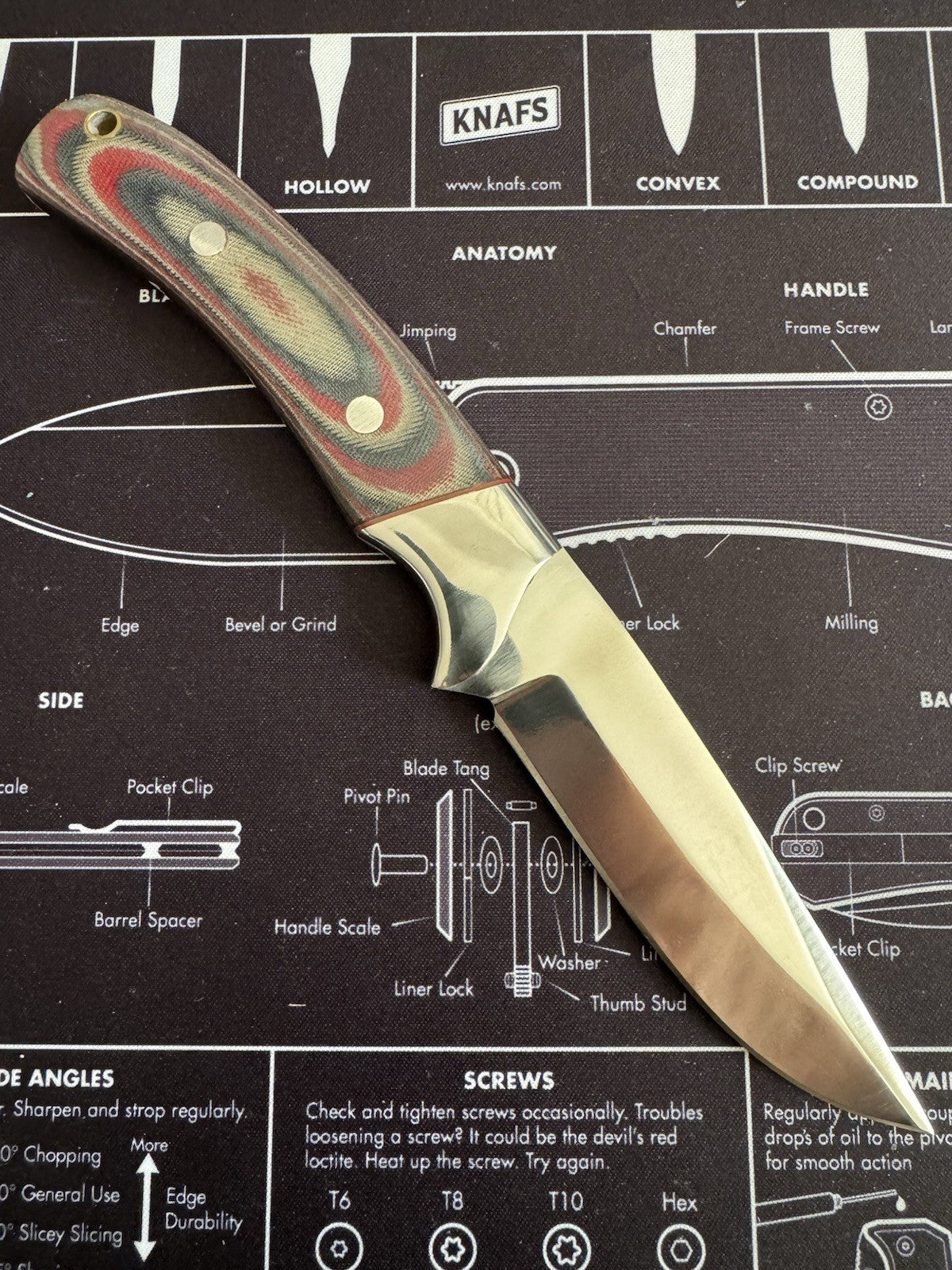 Gift-Ready 8.8" Damascus / Steel Knife Full Tang Hunt it Hunt + Leather Sheath