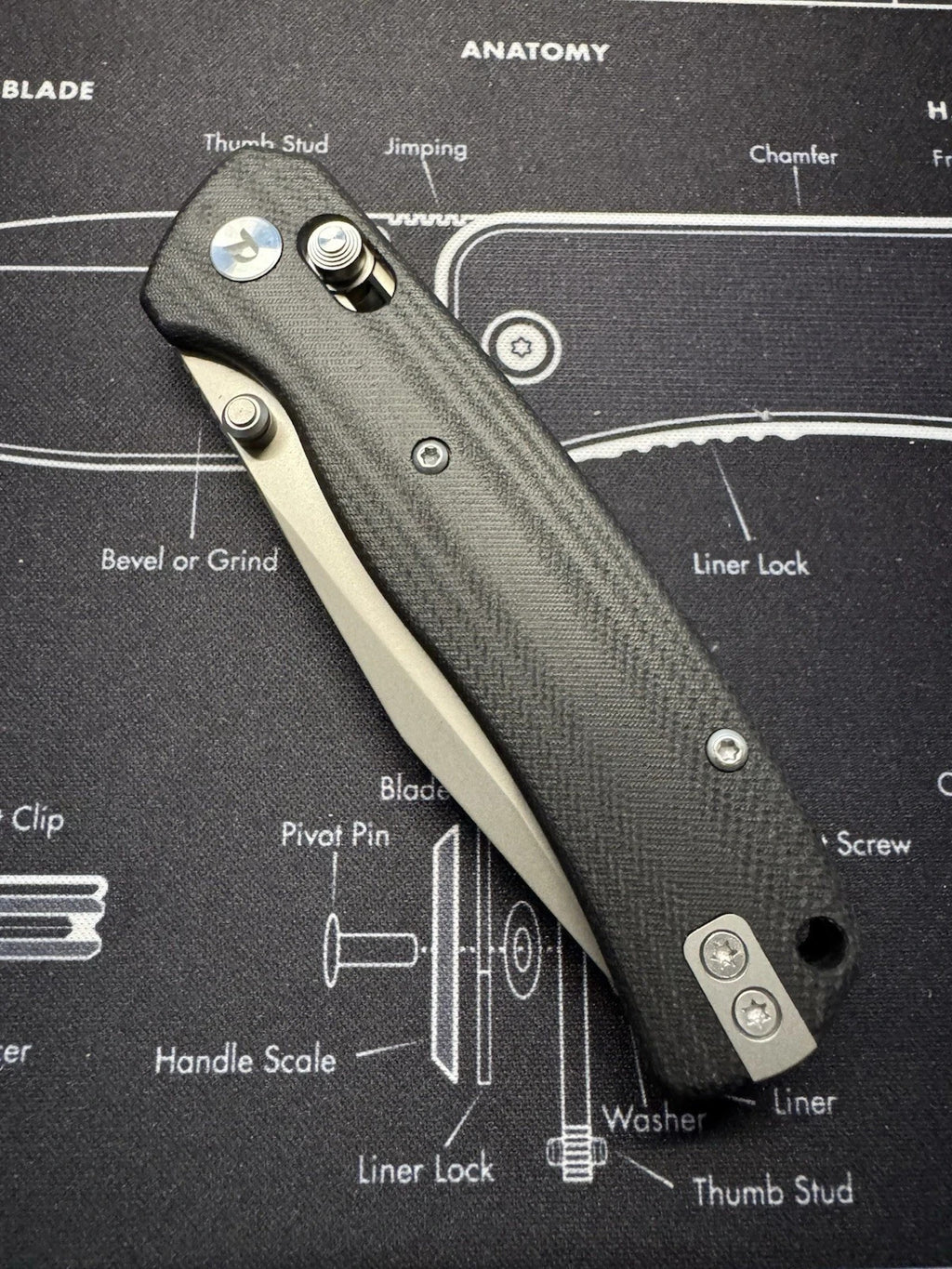 DreamTech D4508GB Pocketknife Black Handle Stainless Steel Blade Ambidextrous