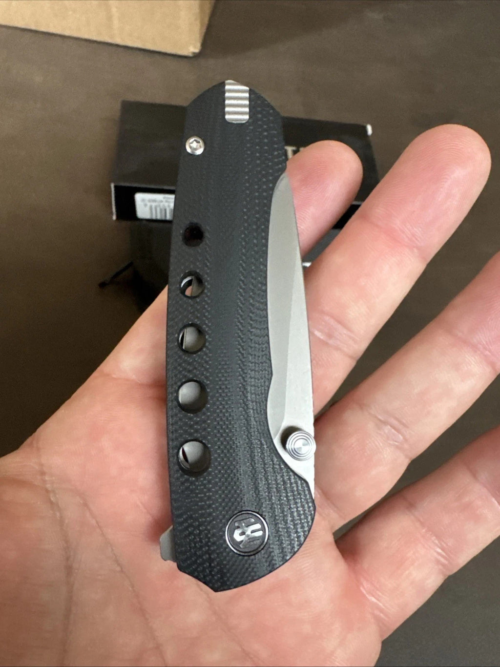 REMETTE RT-BEE 14C28N Knife Blade Steel Black G10 Handles + Titanium Toothpick