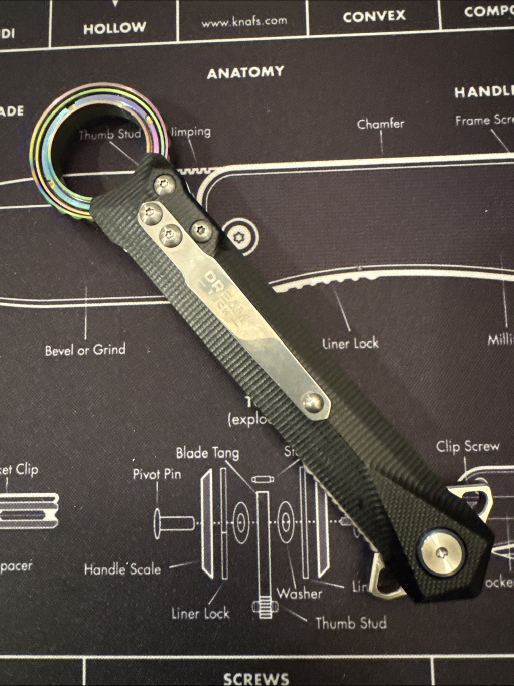 Dreamtech Dagger G10 Handle, D2 Blade, Model: D3312GB 