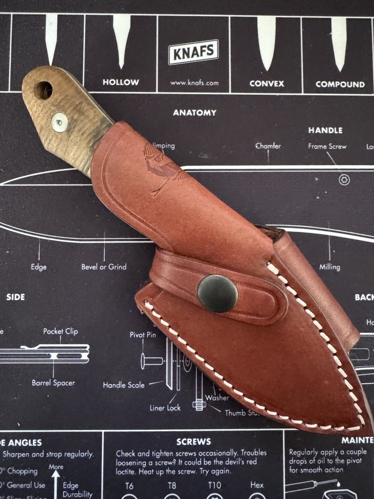 Viper Knives Handy Fixed Blade Knife Wood (3.4" Satin) VT4038NO