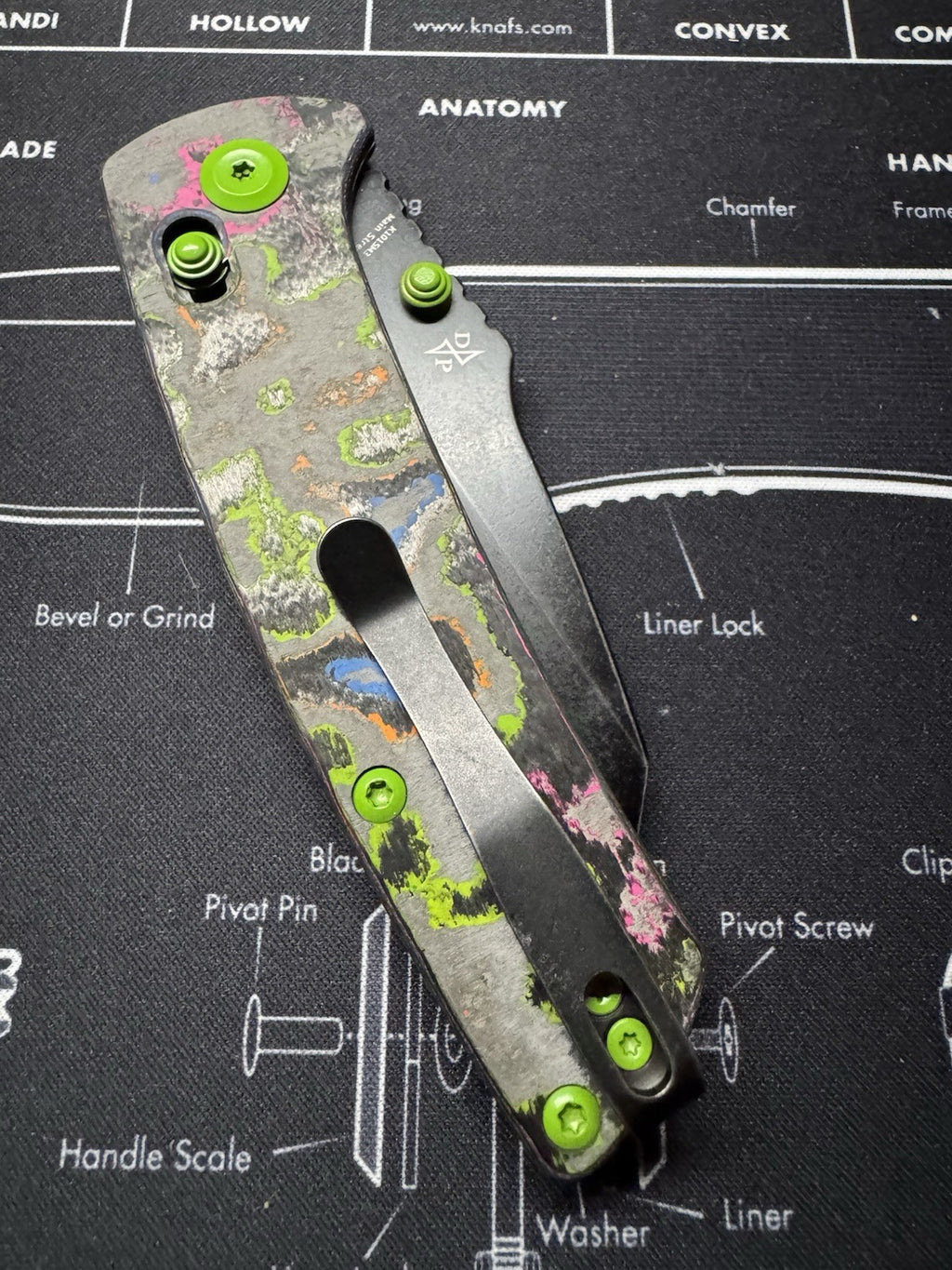 KANSEPT Main Street Crossbar Lock 80S Camo Carbon Handle S35VN Blade K1015M3