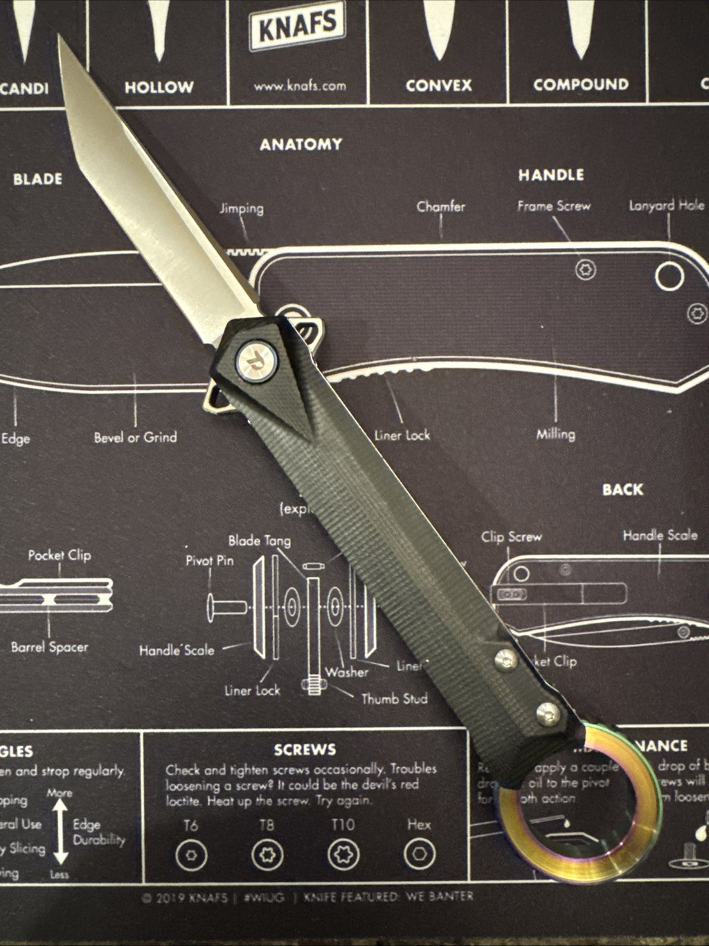 Dreamtech Dagger G10 Handle, D2 Blade, Model: D3312GB 