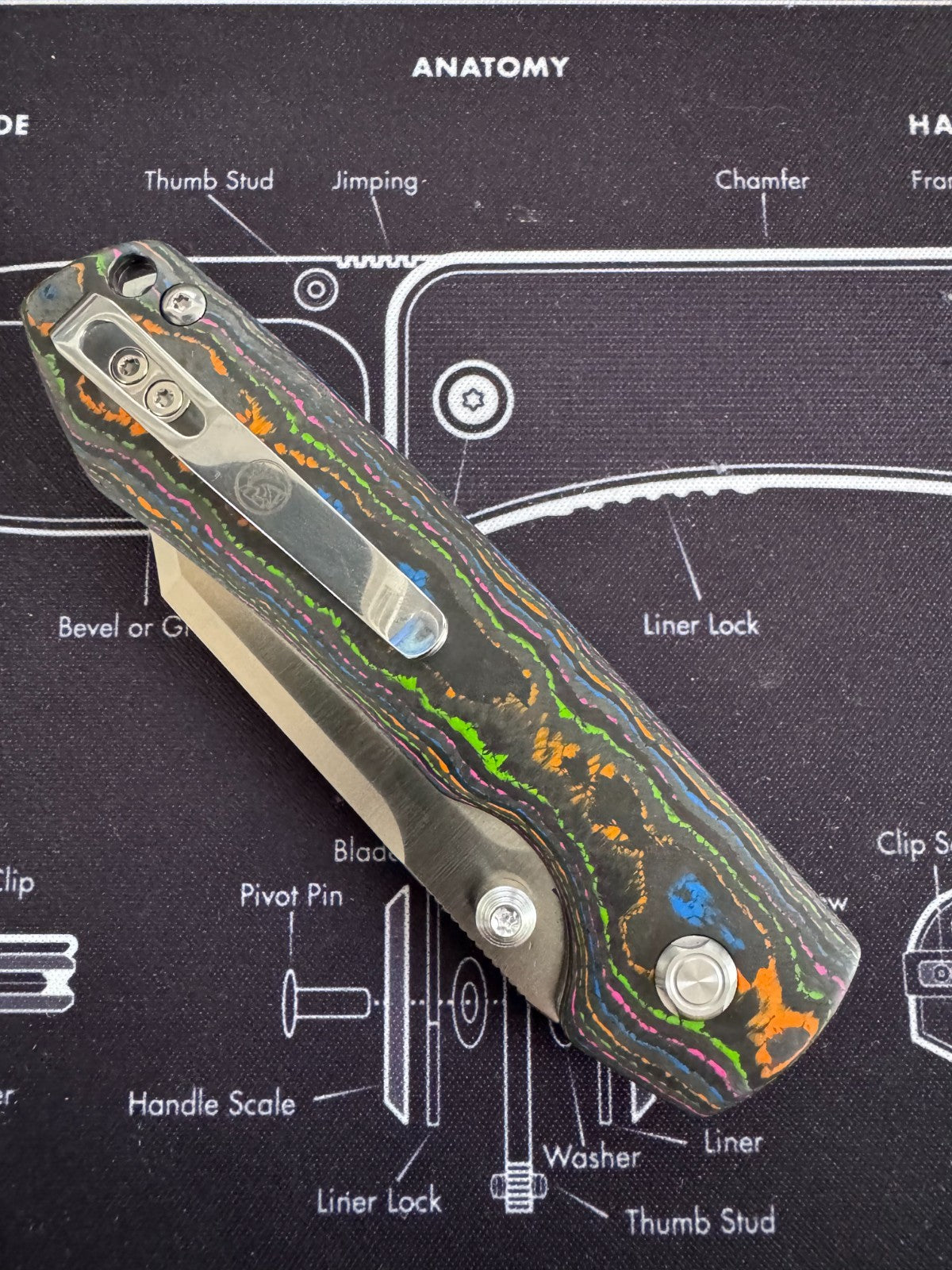 Vosteed Raccoon M390 Satin 80s Camo Carbon Fiber BR OP Exclusive