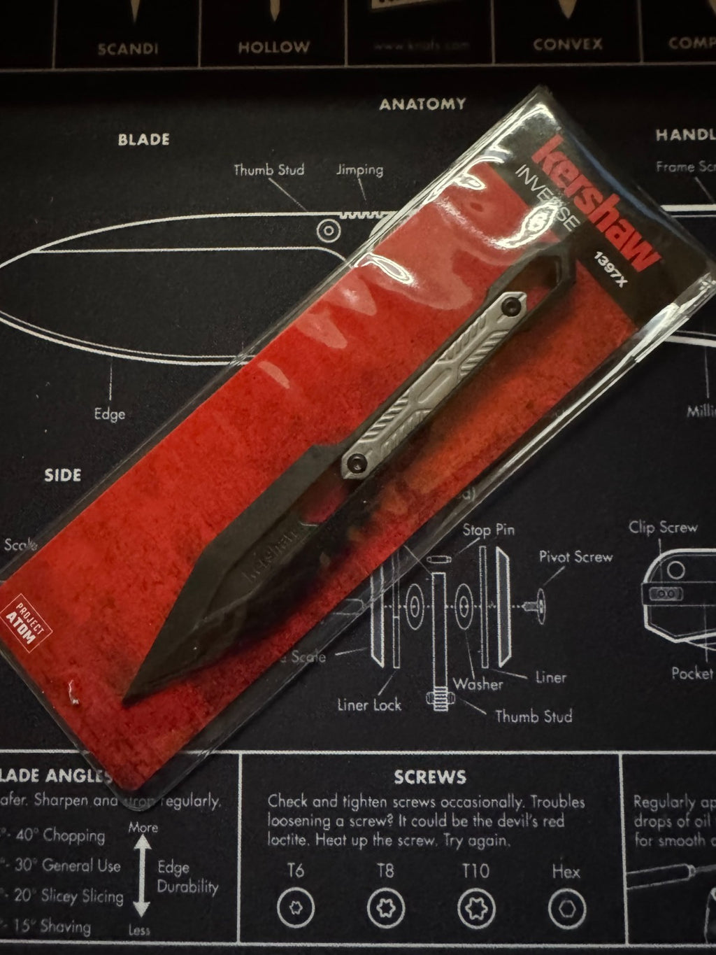 New Kershaw Inverse Fixed Blade Knife 1397X