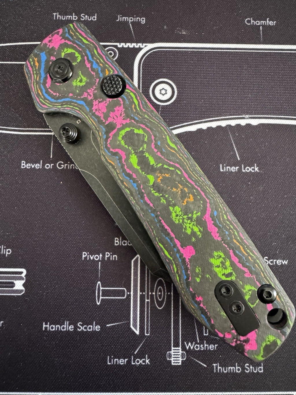 Vosteed Raccoon M390 Black 80s Camo Carbon Fiber BR OP Exclusive