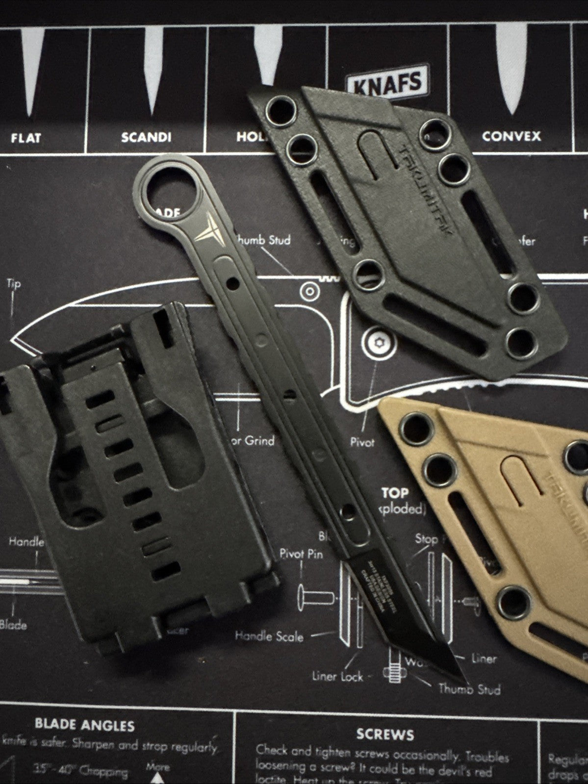 TAKUMITAK 6.5" Full Tang Utility EDC Fixed Blade Knives w/ MOLLE Webbing Clip