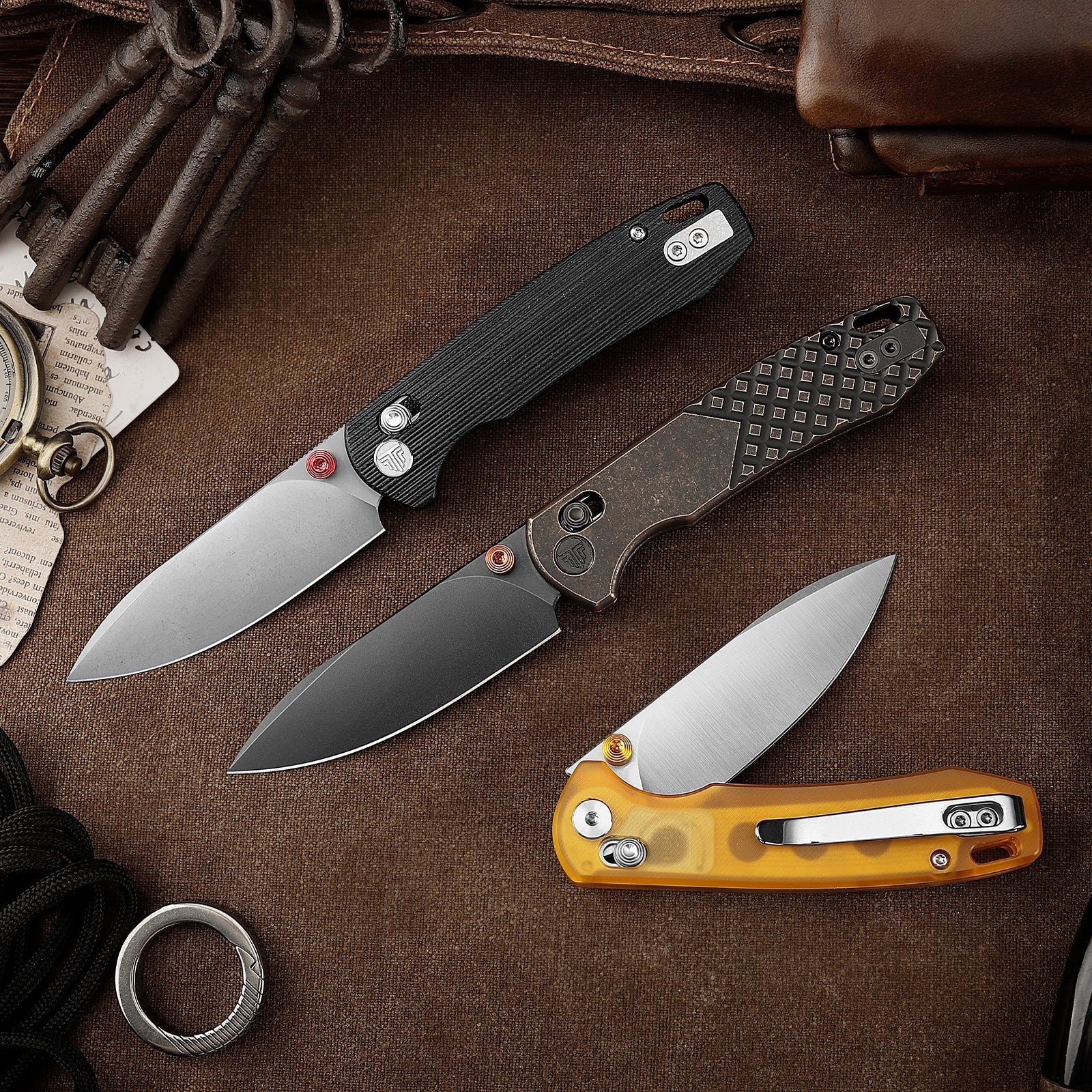 Dragonfly-Y Axis Lock EDC Folding Pocket Knife,2.99'' 14C28N Steel Blade,PEI Han