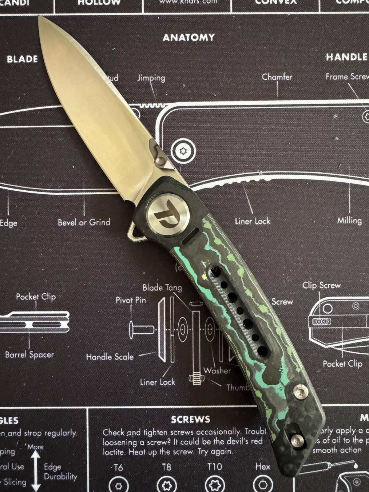 RARE Shot Show Dreamtech Prototype / Sample Yellow, Green CF, G10