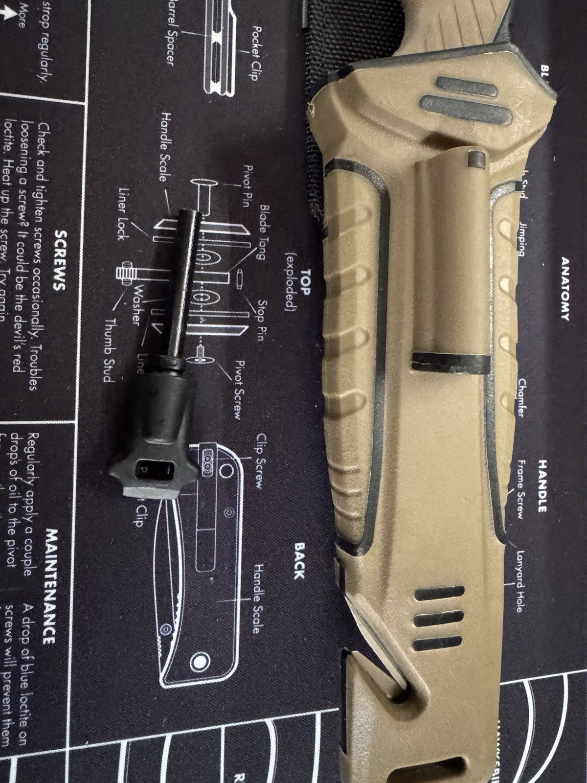 With Armour Glow fix blade with fire starter rod