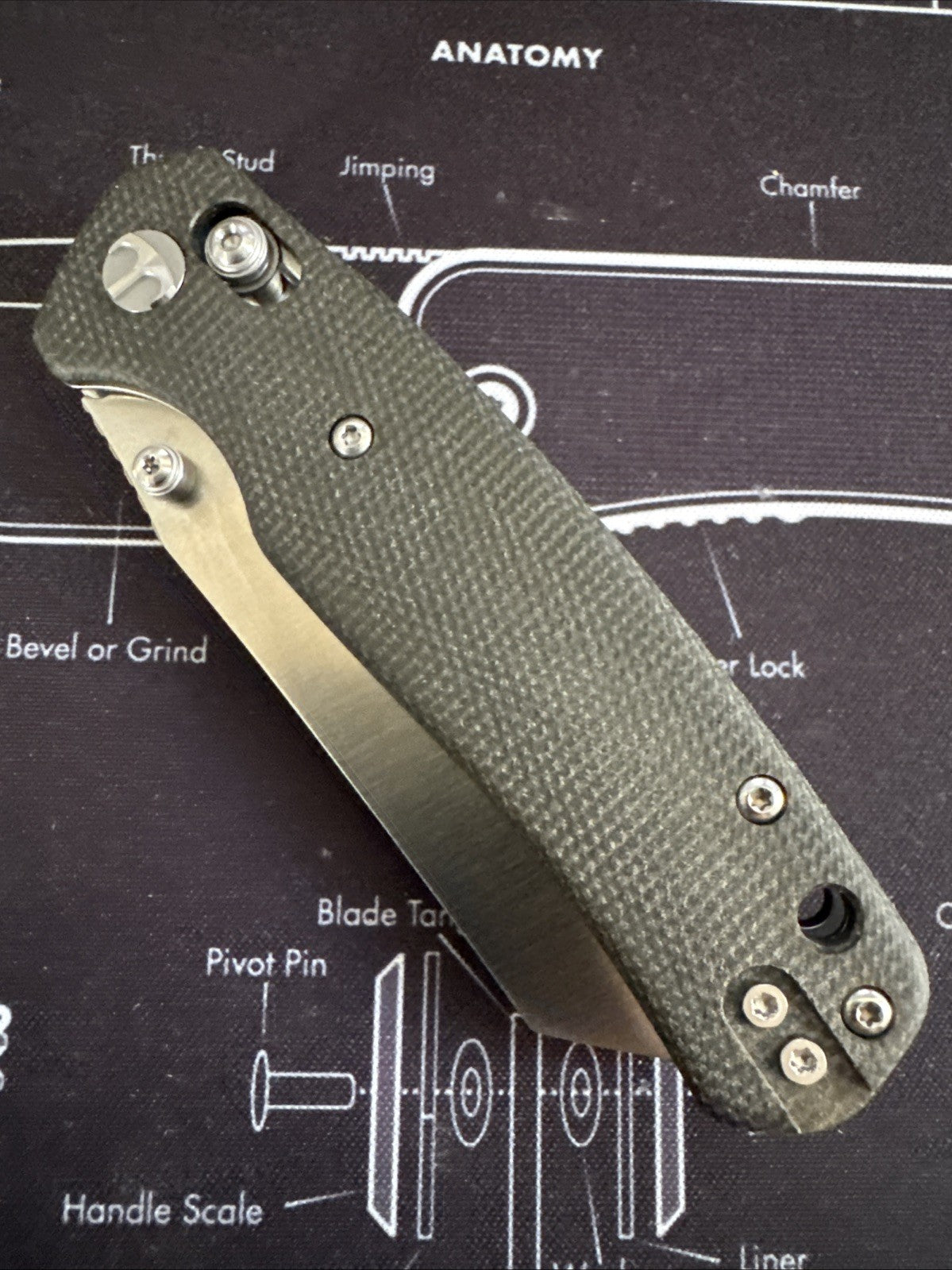 Bestechman Cicada's Wing Crossbar Lock Black Micarta Folding 10Cr15 Knife MK06M3