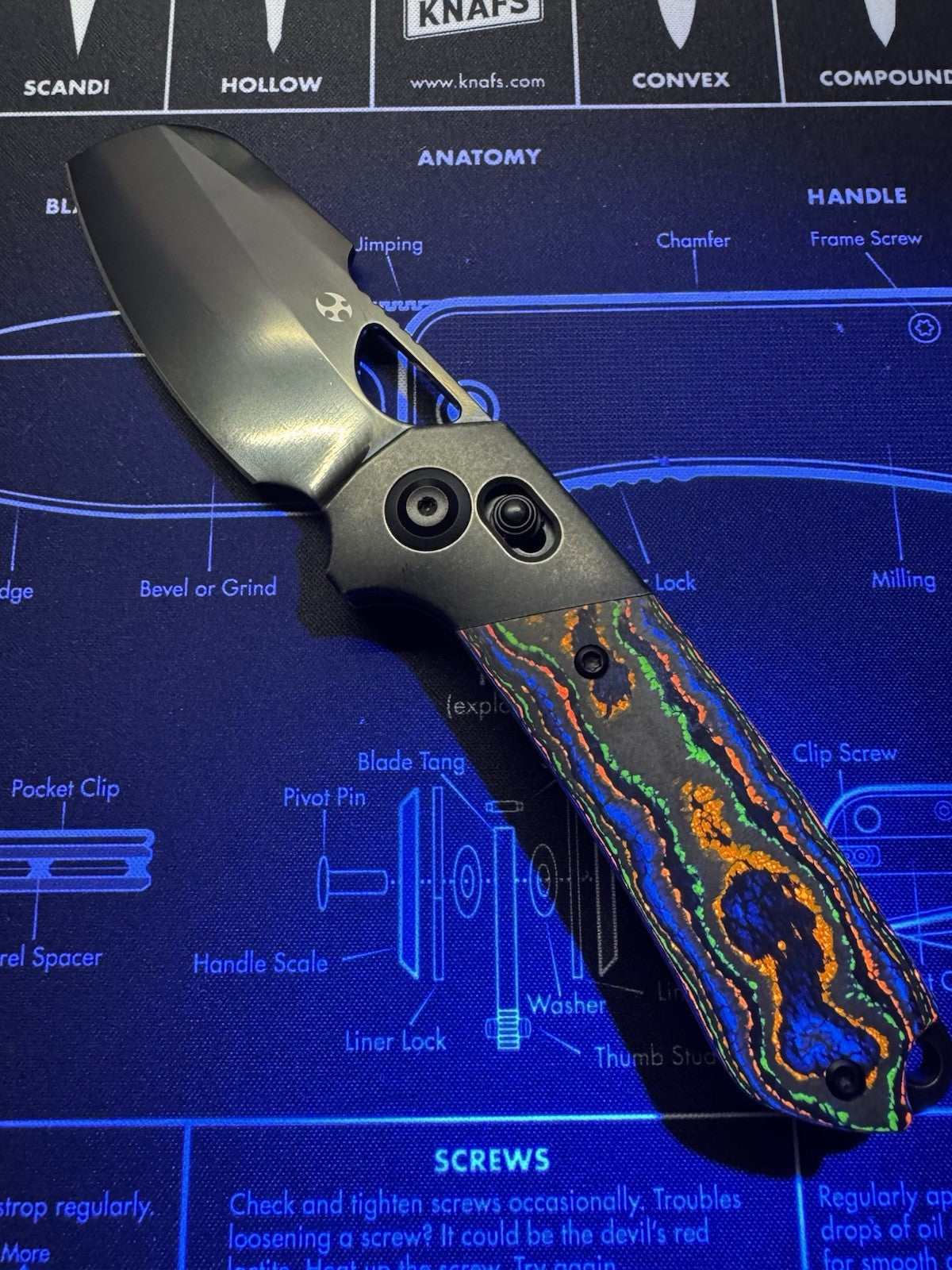 Kansept Nahual K2125V1 – MagnaCut Blade - 80s Camo Carbon Handle, Crossbar Lock