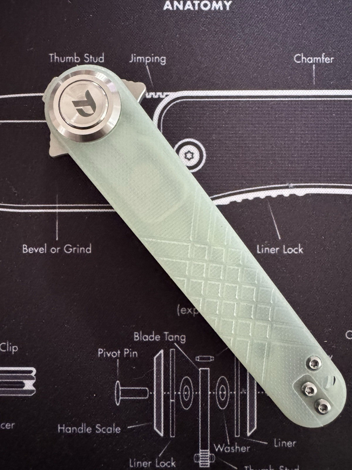 Dreamtech G10 Jade, 14c28n Blade, Dagger, Model : D4052 (Discontinued)