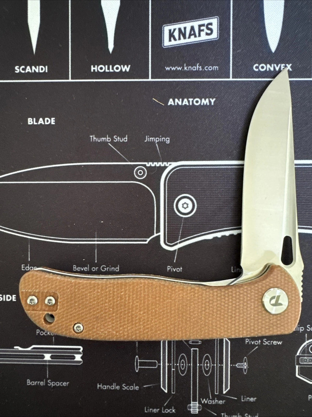 Dreamtech Linerlock Black Micarta Folding D2 Steel Pocket Knife K3898MB