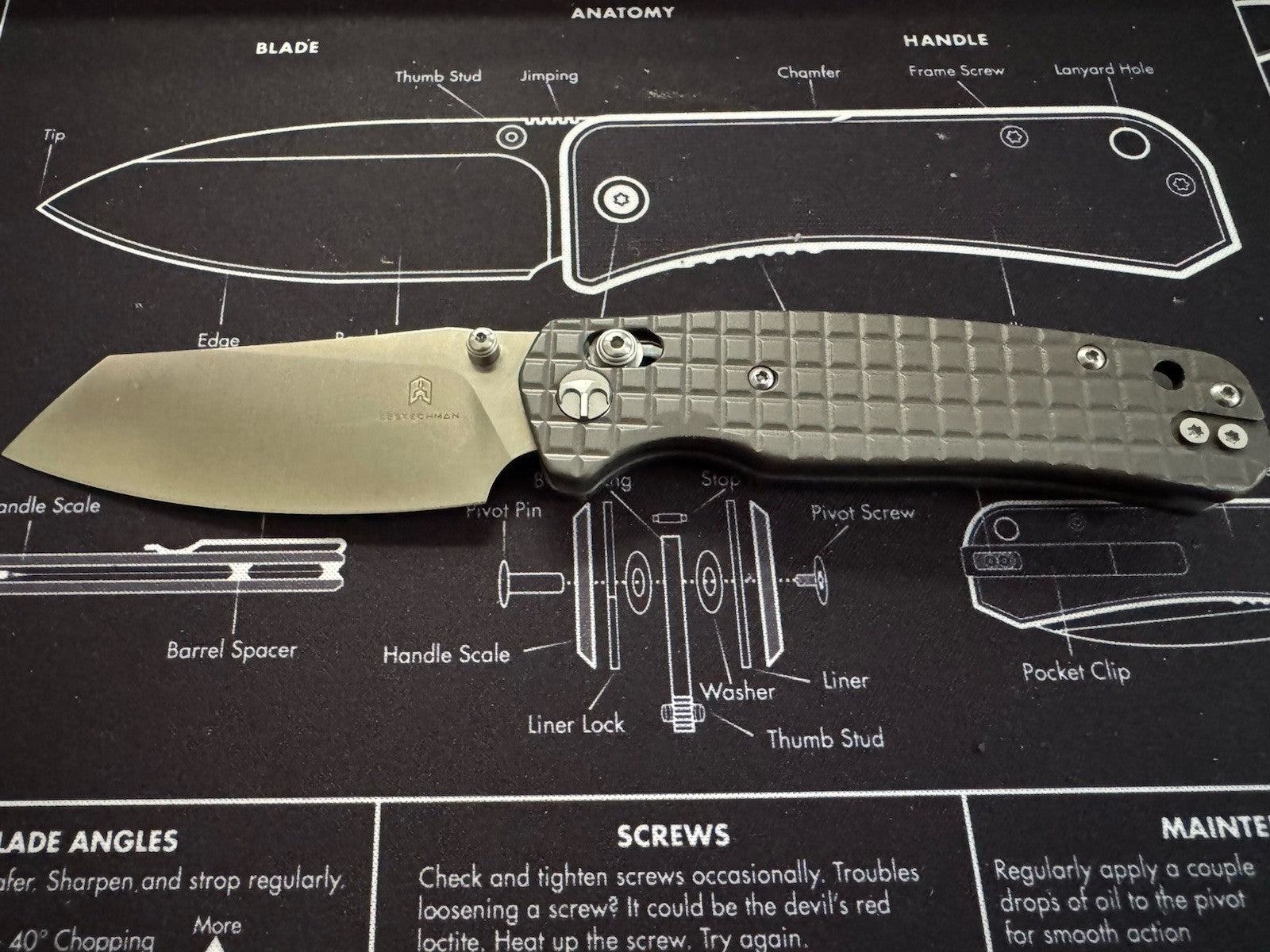 Cicada's Wing Bar Lock Knife Frag Pattern Gray PVD Stainless 10CR15MOV