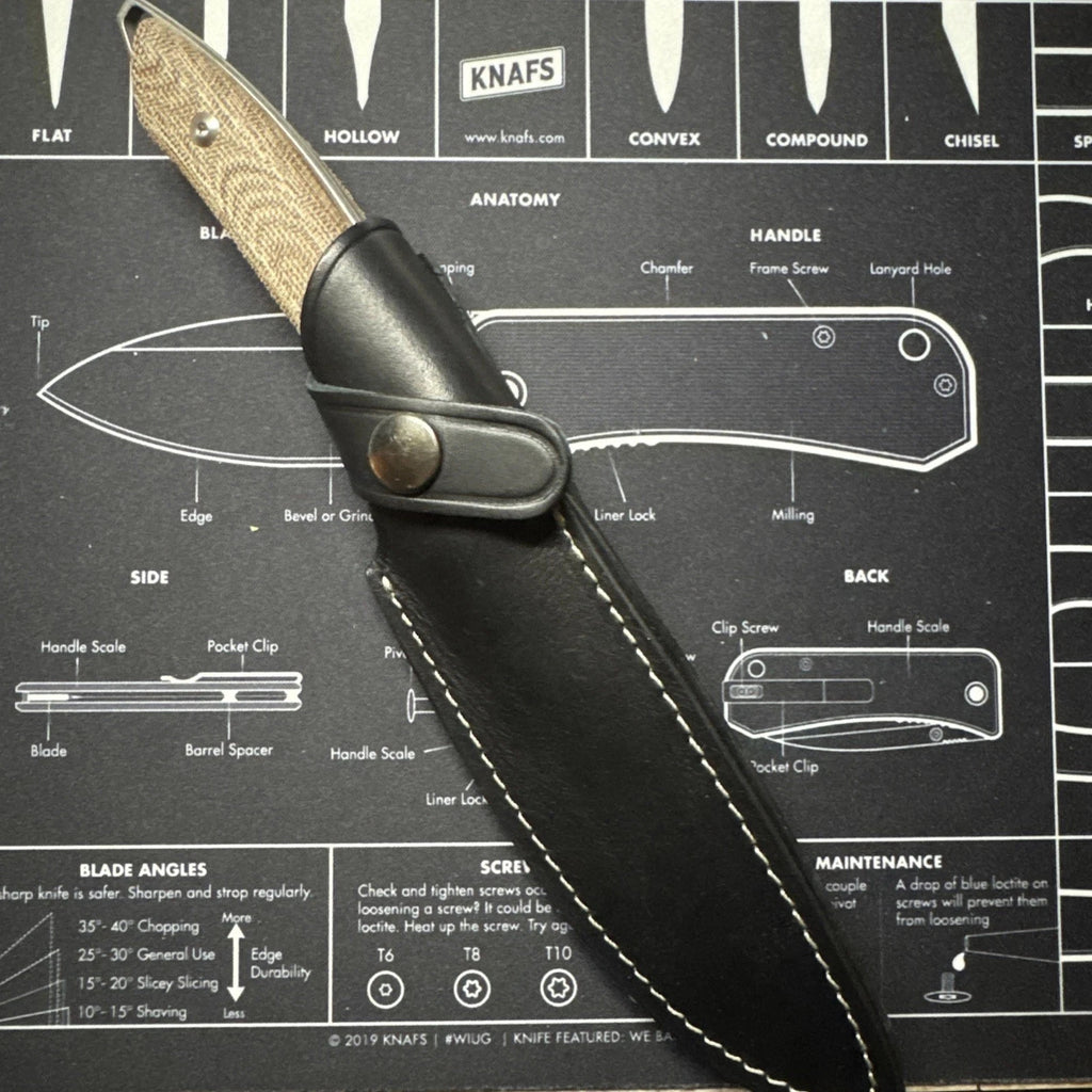 Mercury Trek Fixed Knife 4.75" Full Tang Bohler N690 Steel Blade Micarta Handle