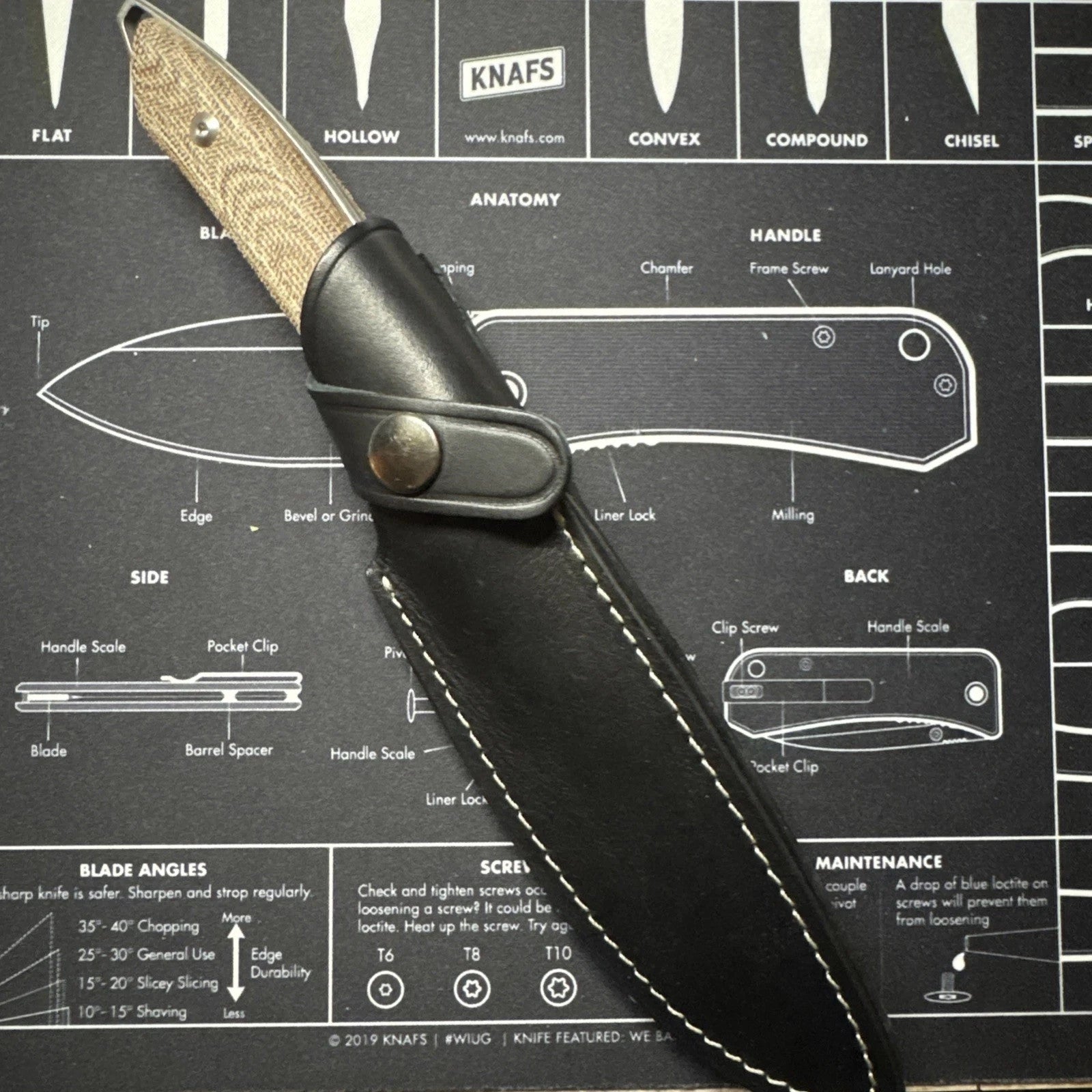 Mercury Trek Fixed Knife 4.75" Full Tang Bohler N690 Steel Blade Micarta Handle