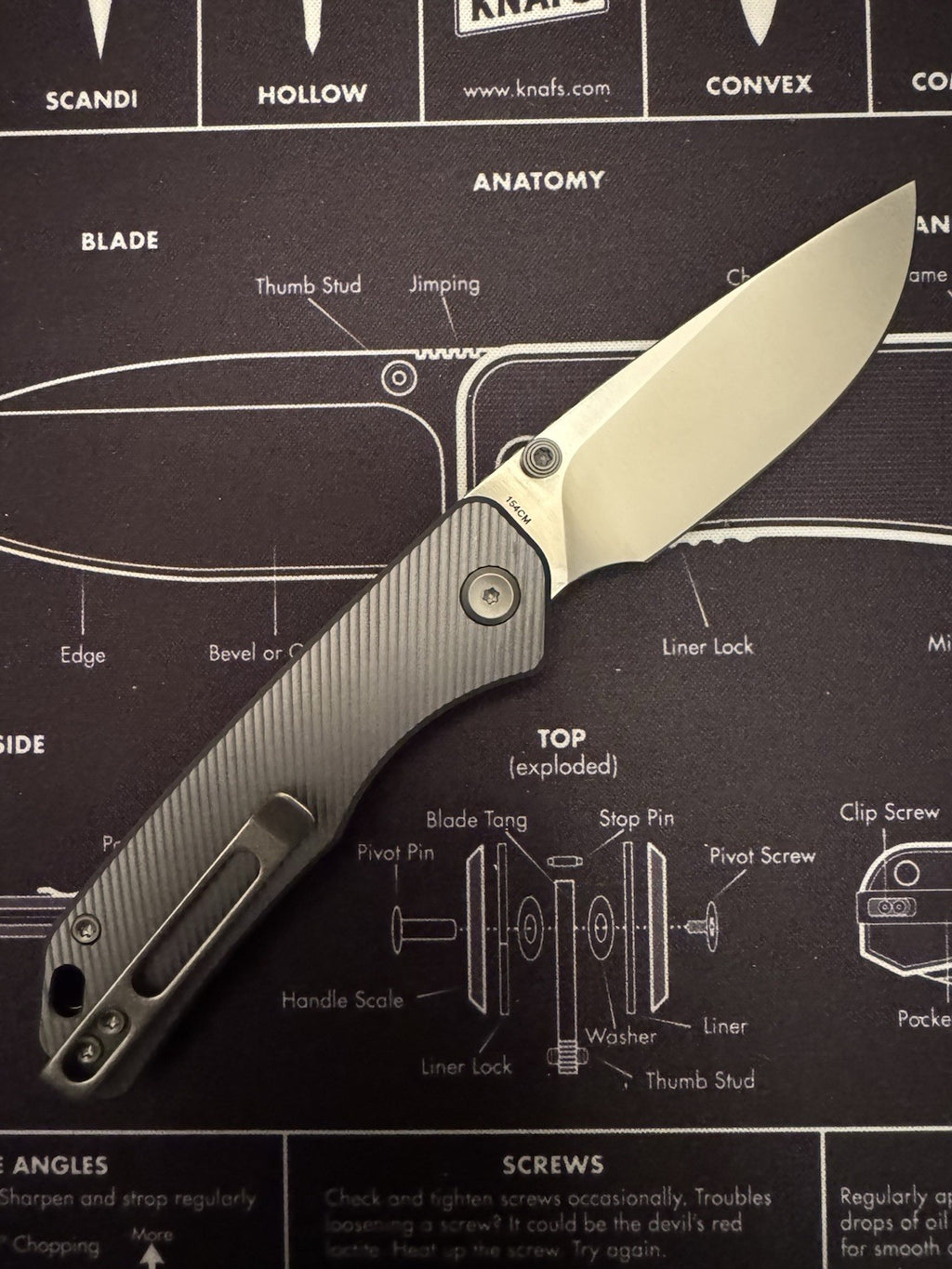 Vosteed Marten Silver- Top Liner Lock (2.98" 154CM Blade & Aluminum Handle)