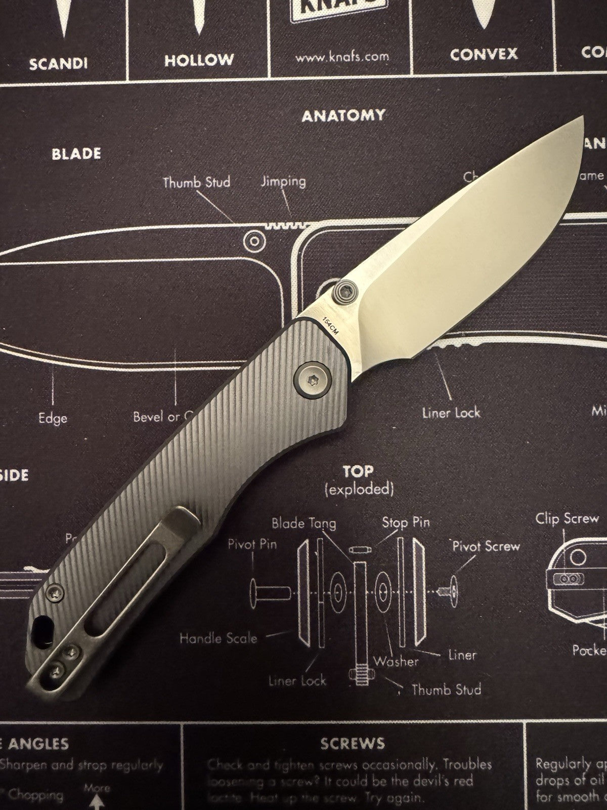 Vosteed Marten Silver- Top Liner Lock (2.98" 154CM Blade & Aluminum Handle)