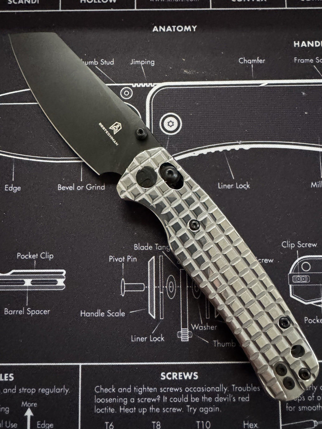 Cicada's Wing Bar Lock Knife Mirror polished FRAG Stainless 10CR15MOV
