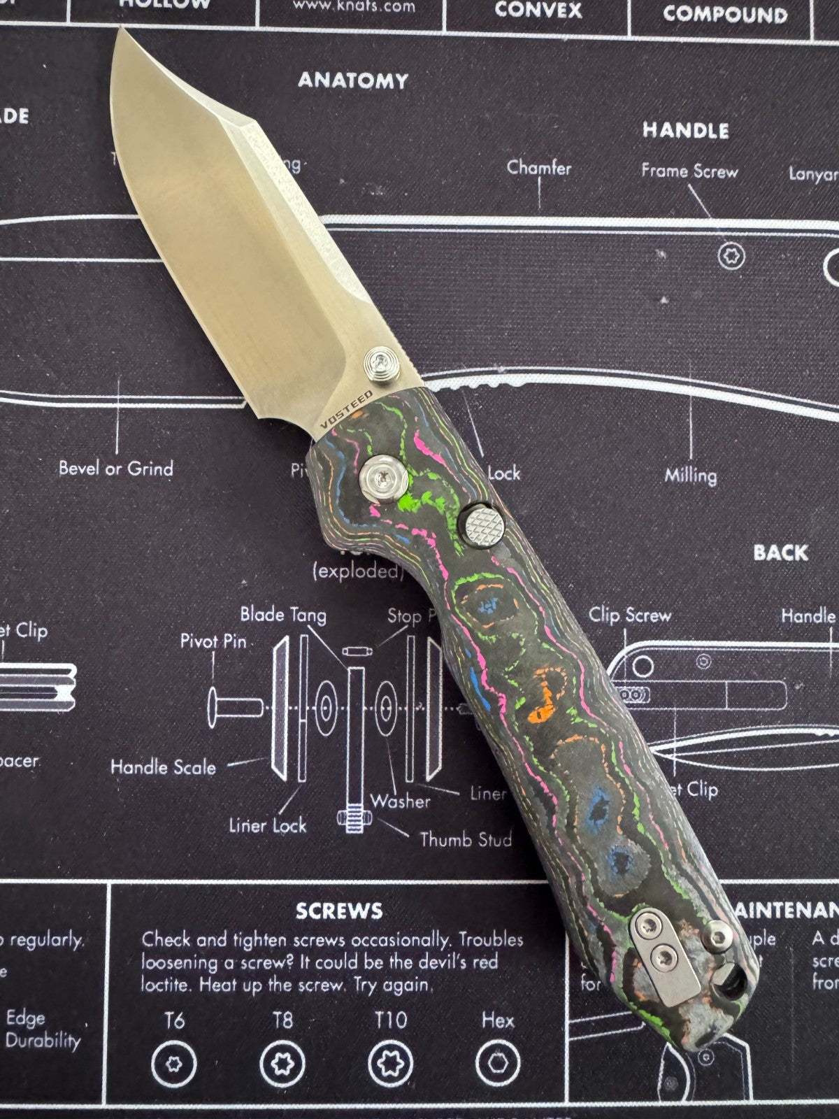 Vosteed Raccoon M390 Satin 80s Camo Carbon Fiber BR OP Exclusive