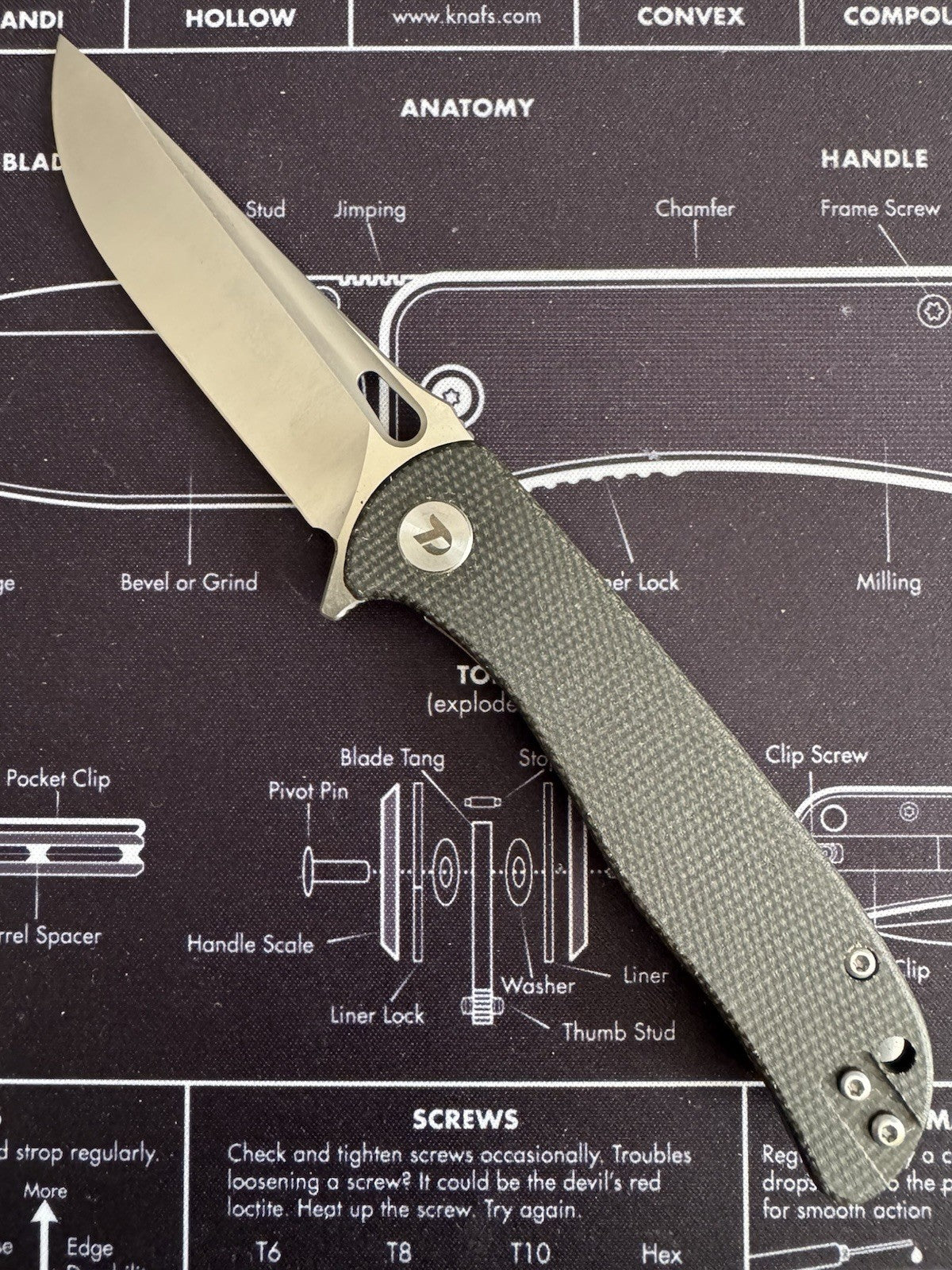 Dreamtech D3898MB Liner Lock Black G10 Destin D2 Folding Knife New In Box