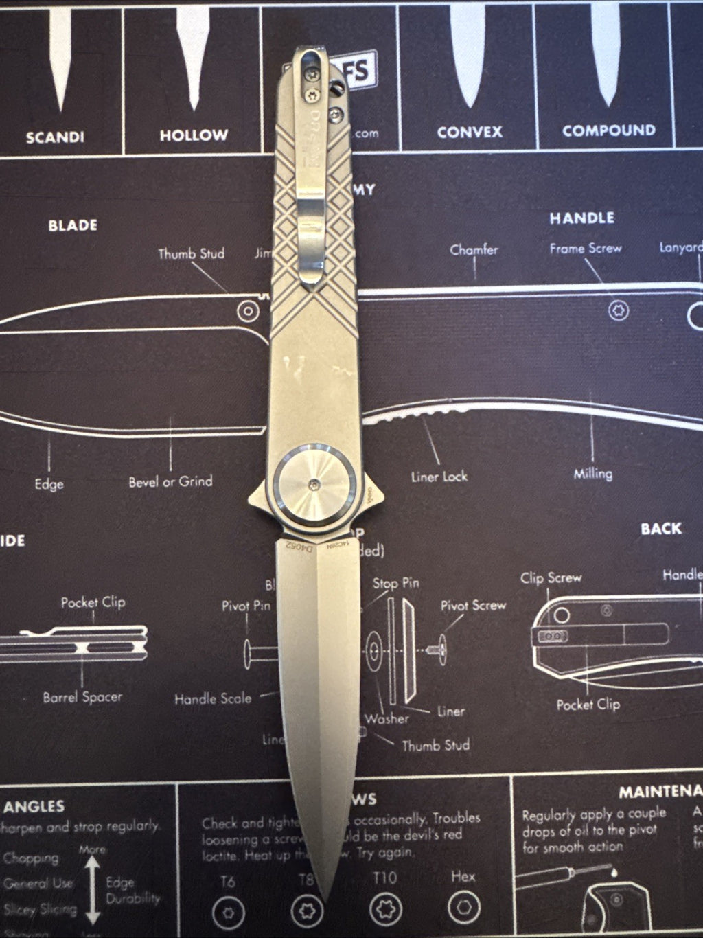 Dreamtech Titanium, 14c28n Blade, Dagger, Model : D4052 (Discontinued)